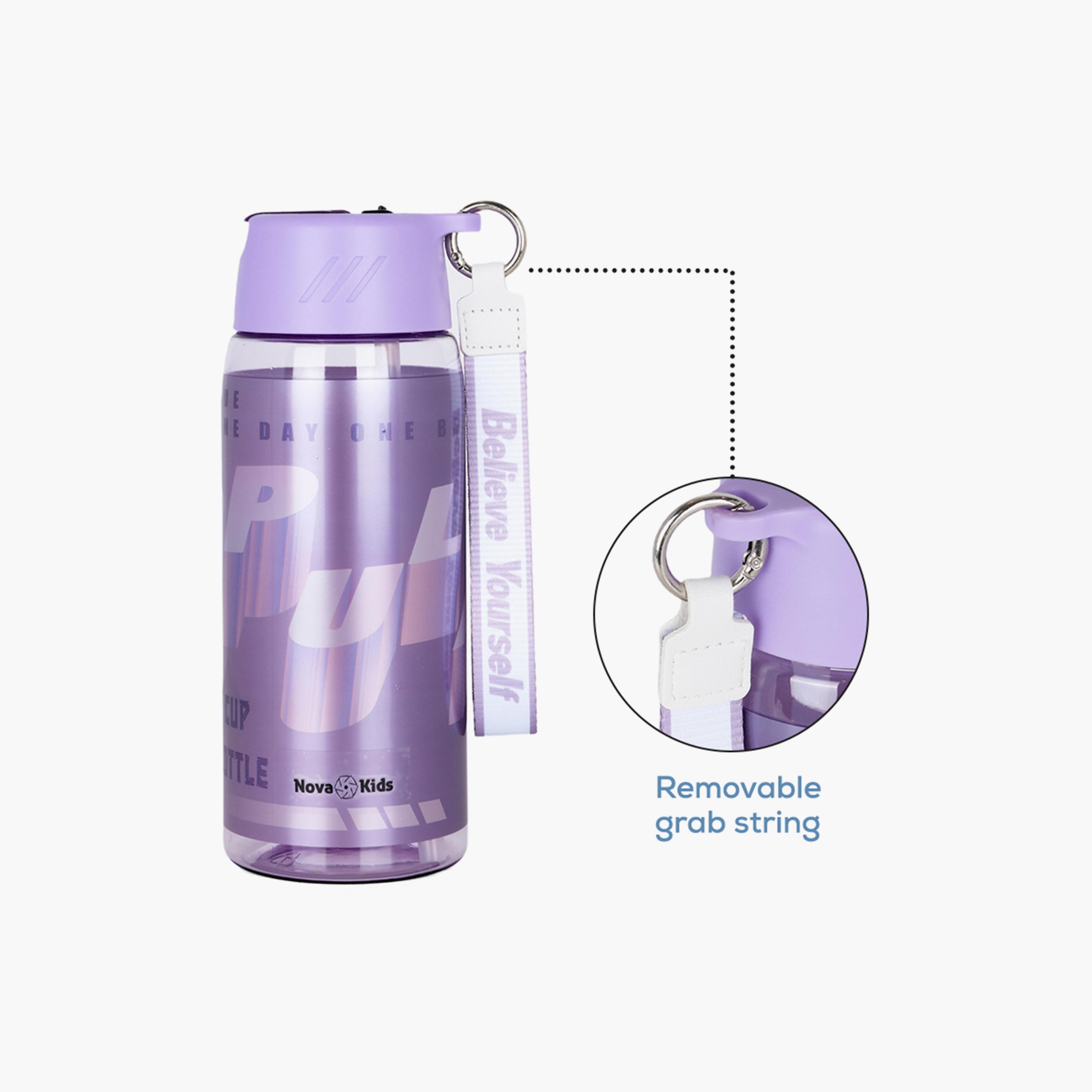 Nova Kids BPA Free Water Bottle with Straw, Purple, 750 ml-school-waterbottles-image-3
