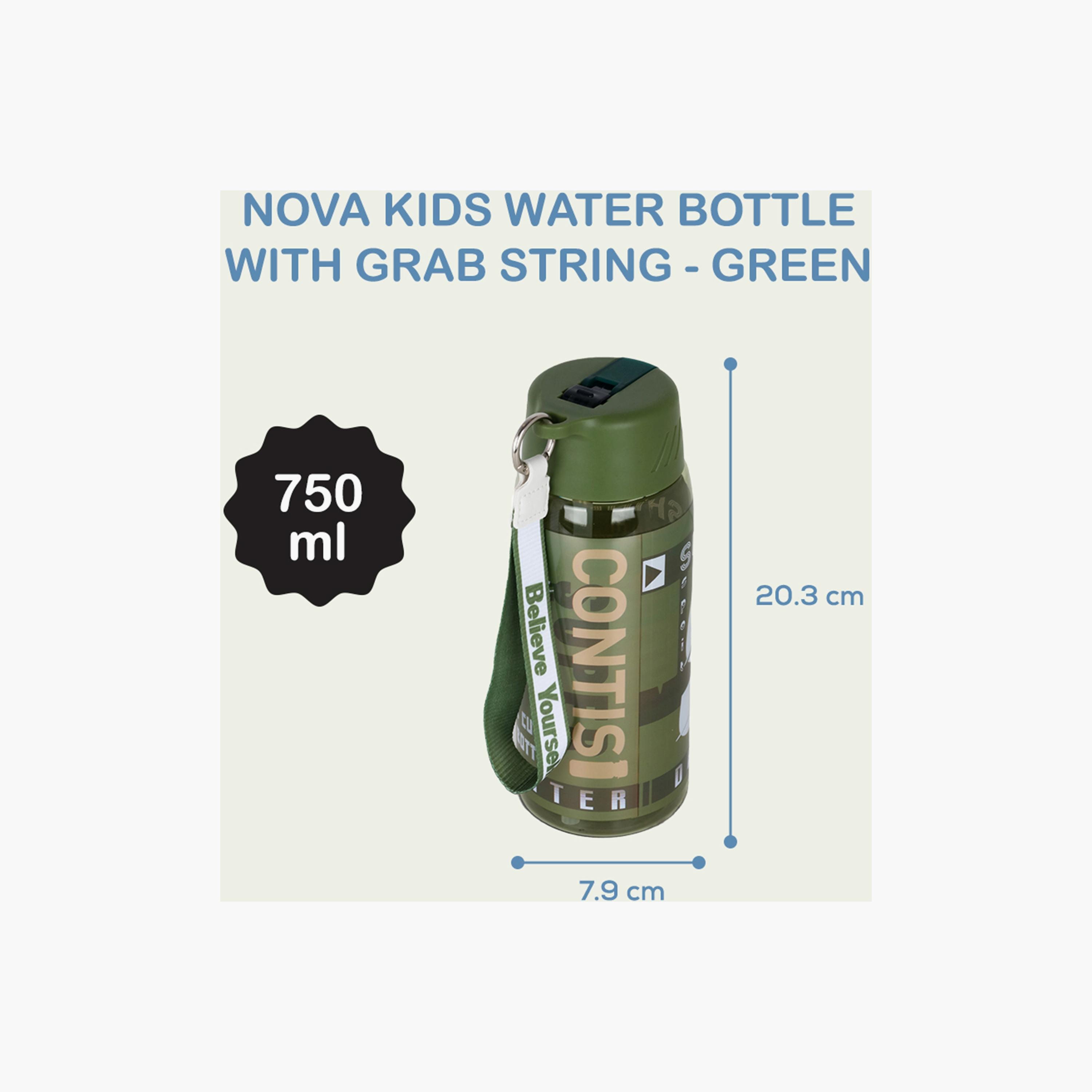 Nova Kids BPA Free Water Bottle with Straw, Green, 750 ml-school-waterbottles-image-4