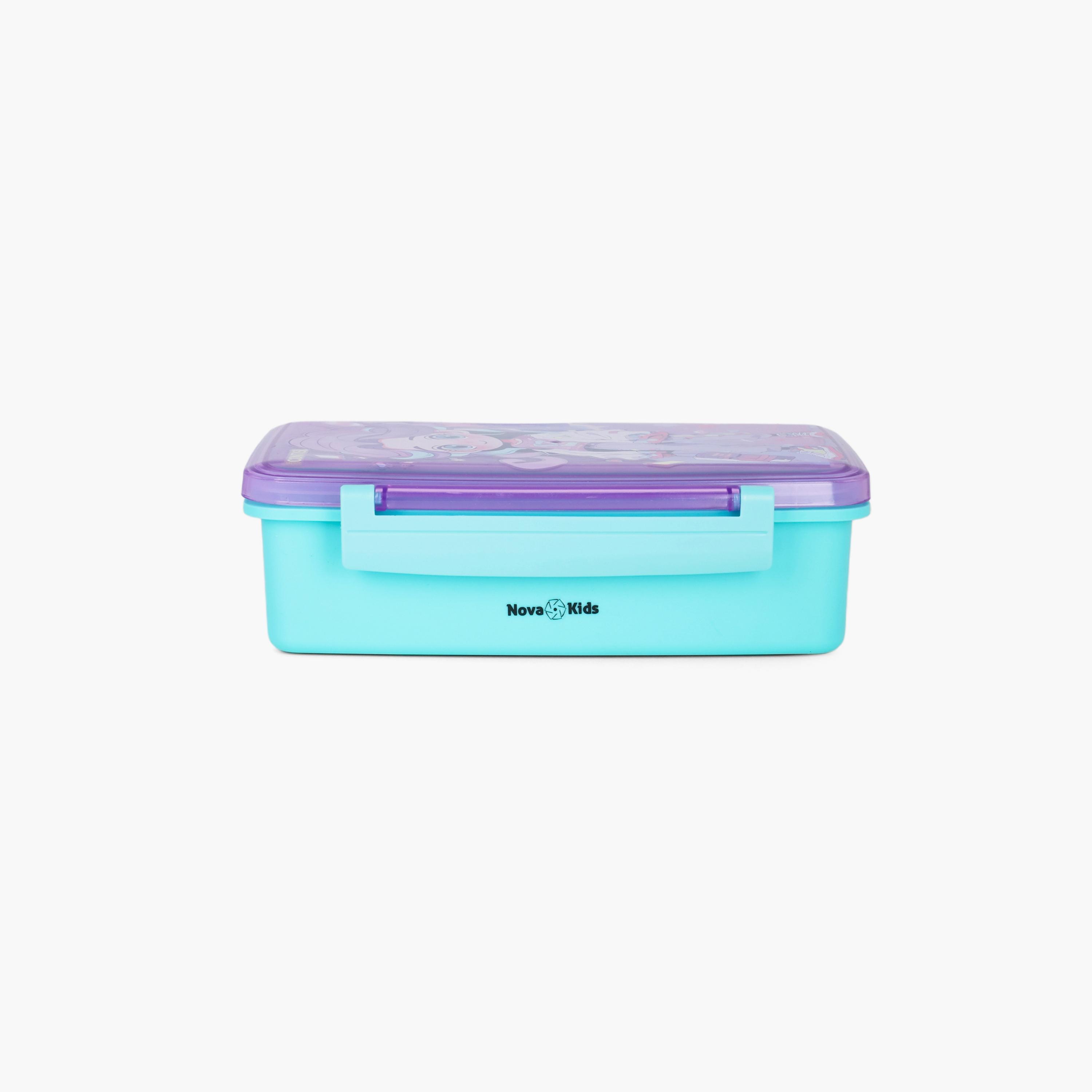 Nova Kids Bento Lunch Box with Spoon & Fork, Cute Girl, Pink-school-lunchessentials-lunchboxes-image-3