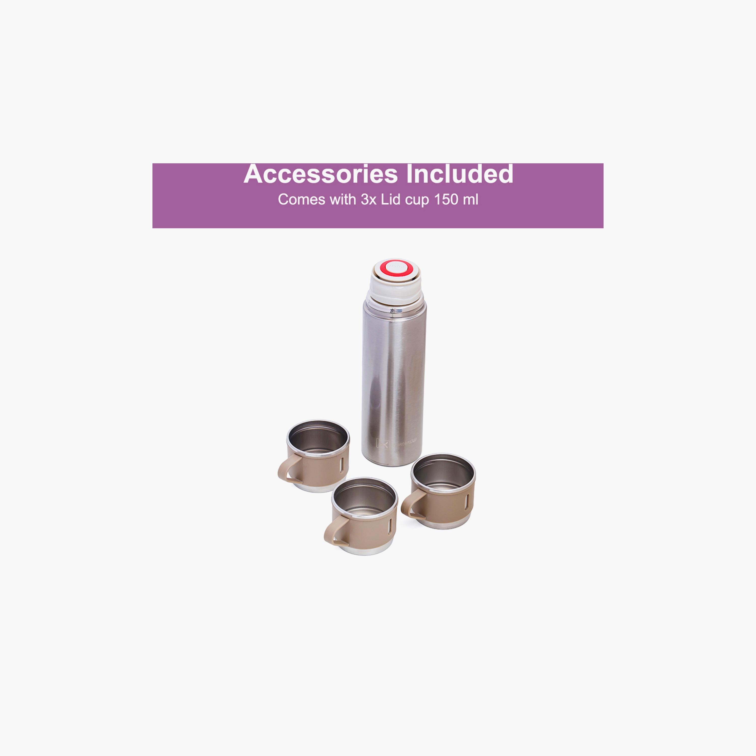 HYDROBREW Insulated Flask, 500 ml with 2-Piece Cups, 150 ml-baby-feeding-accessories-image-3
