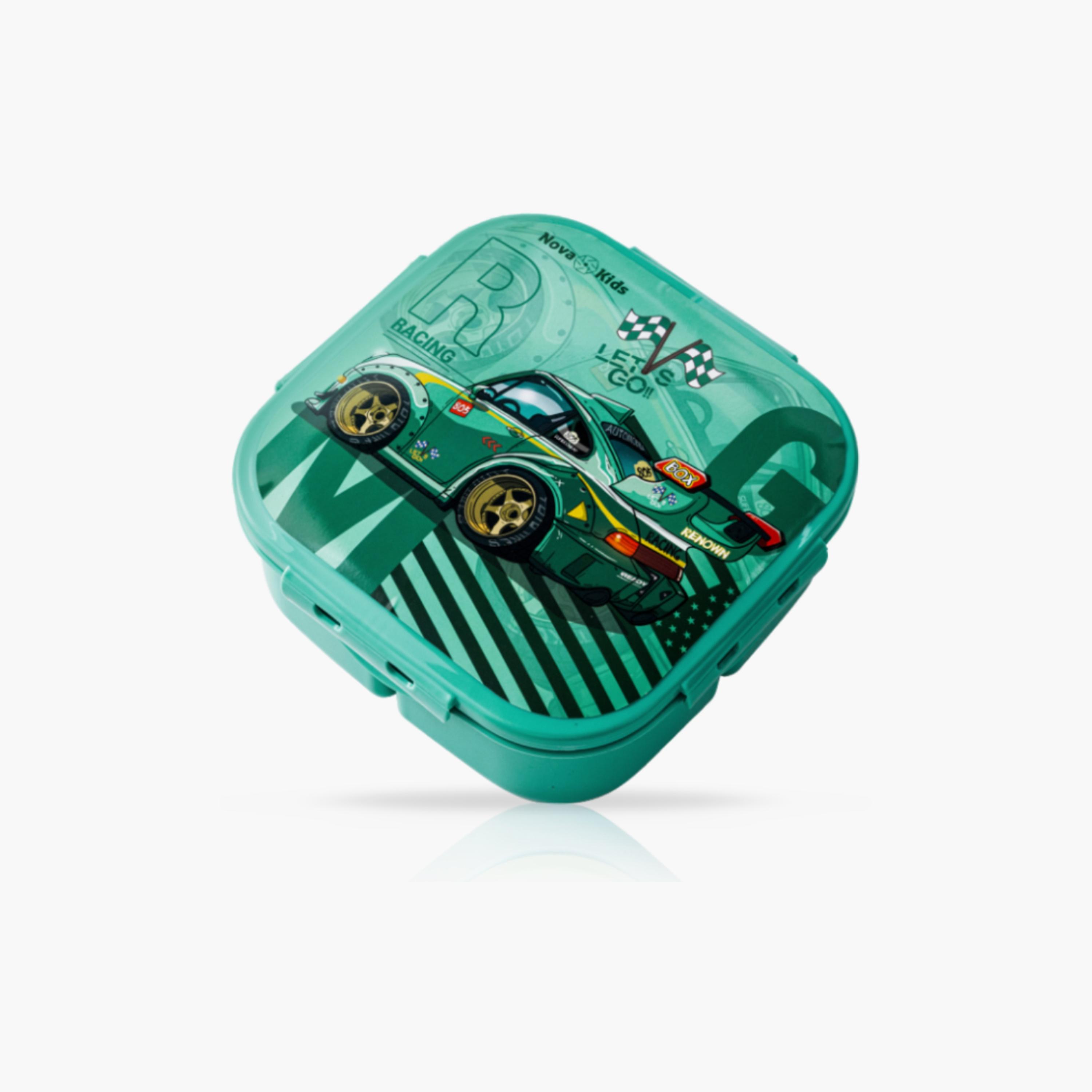 Nova Kids Lunch & Water Bottle with Lunch Bag, Racing, Green-school-lunchessentials-lunchbags-image-3