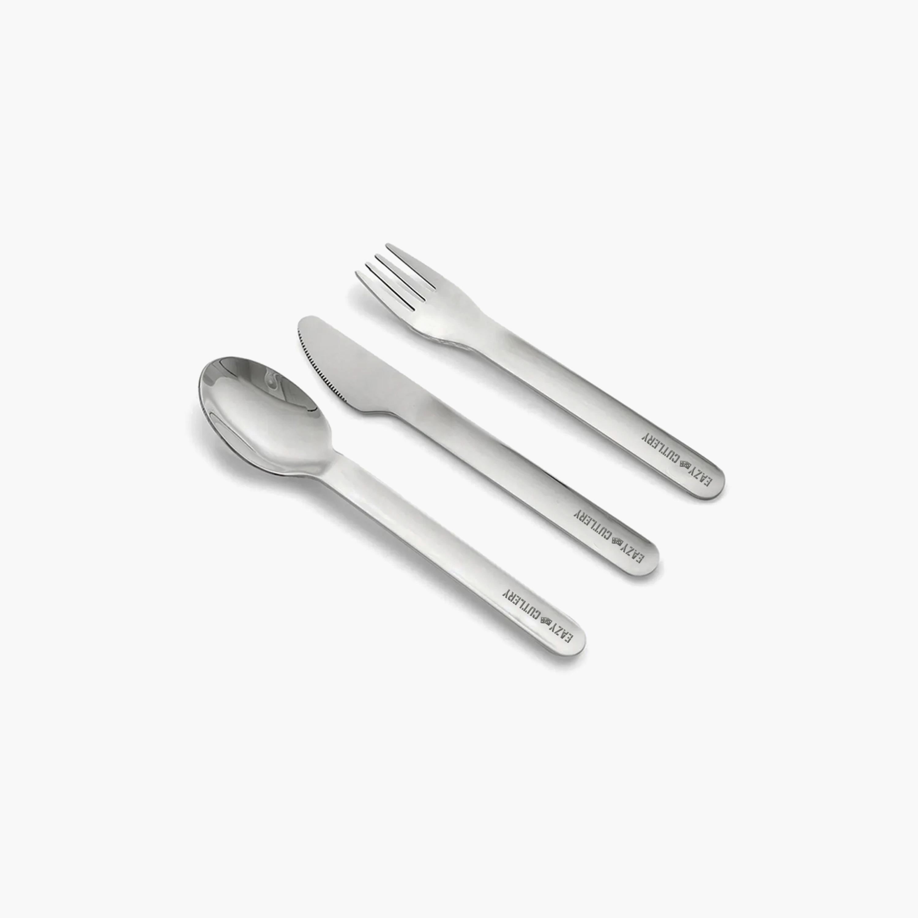 Eazy Kids Spoon, Fork & Knife with Silicone Case Cutlery Set -baby-feeding-mealtimeessentials-image-2