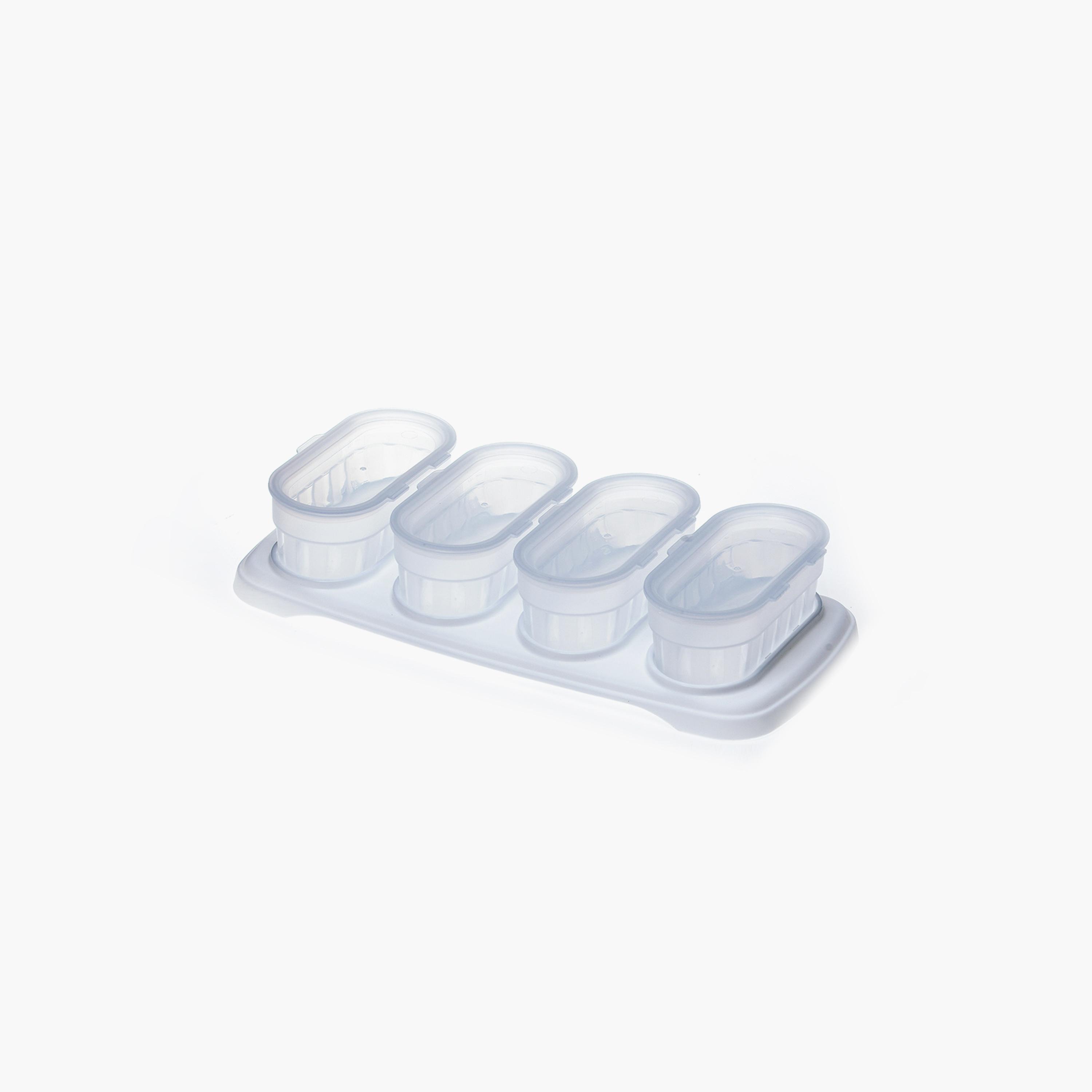 Uniqkidz Nanny 4 Cubes Baby Food Freezer Tray, White-baby-feeding-accessories-image-1