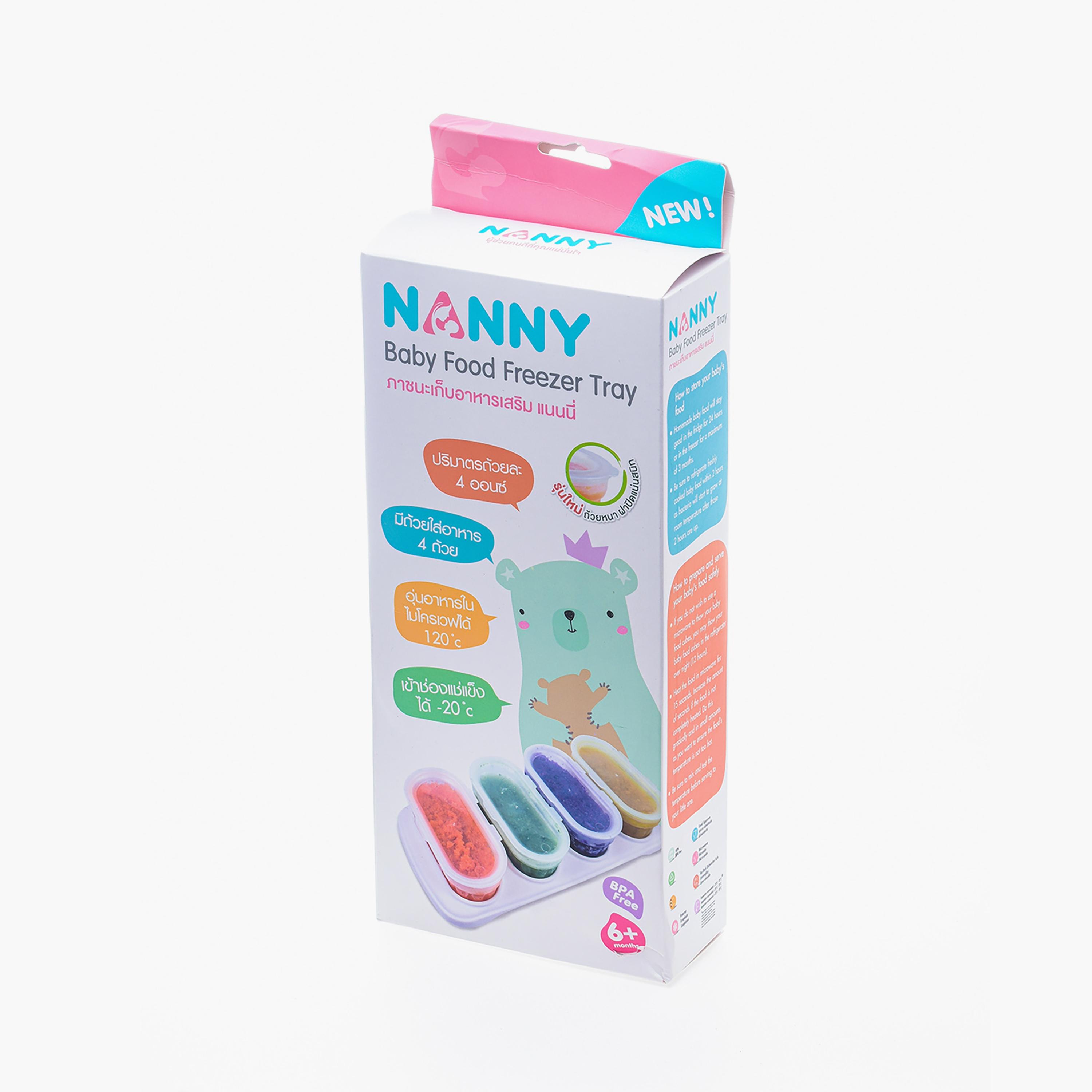 Uniqkidz Nanny 4 Cubes Baby Food Freezer Tray, White-baby-feeding-accessories-image-2