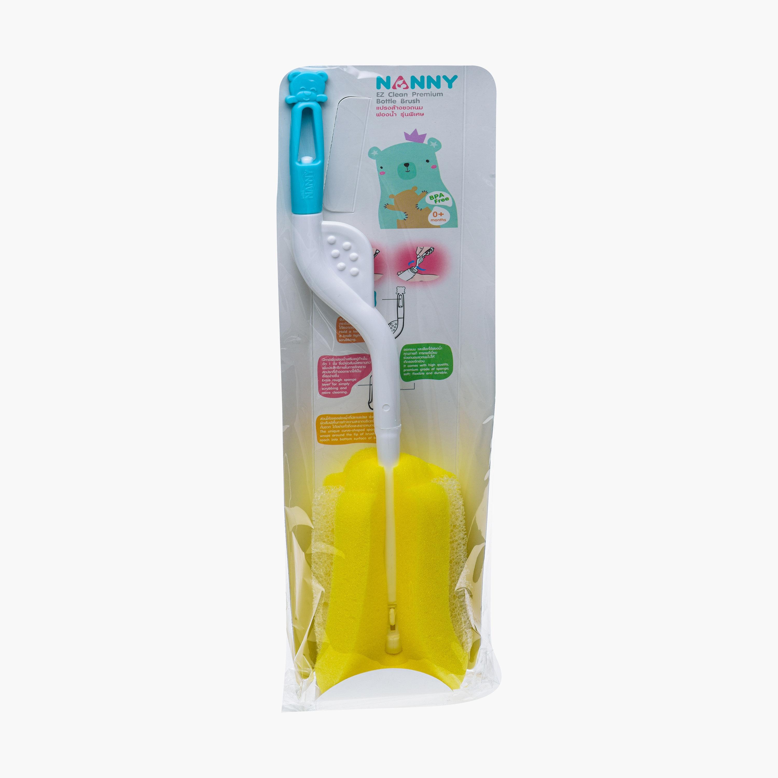 Uniqkidz Nanny Premium Bottle Brush, Yellow-baby-feeding-accessories-image-2