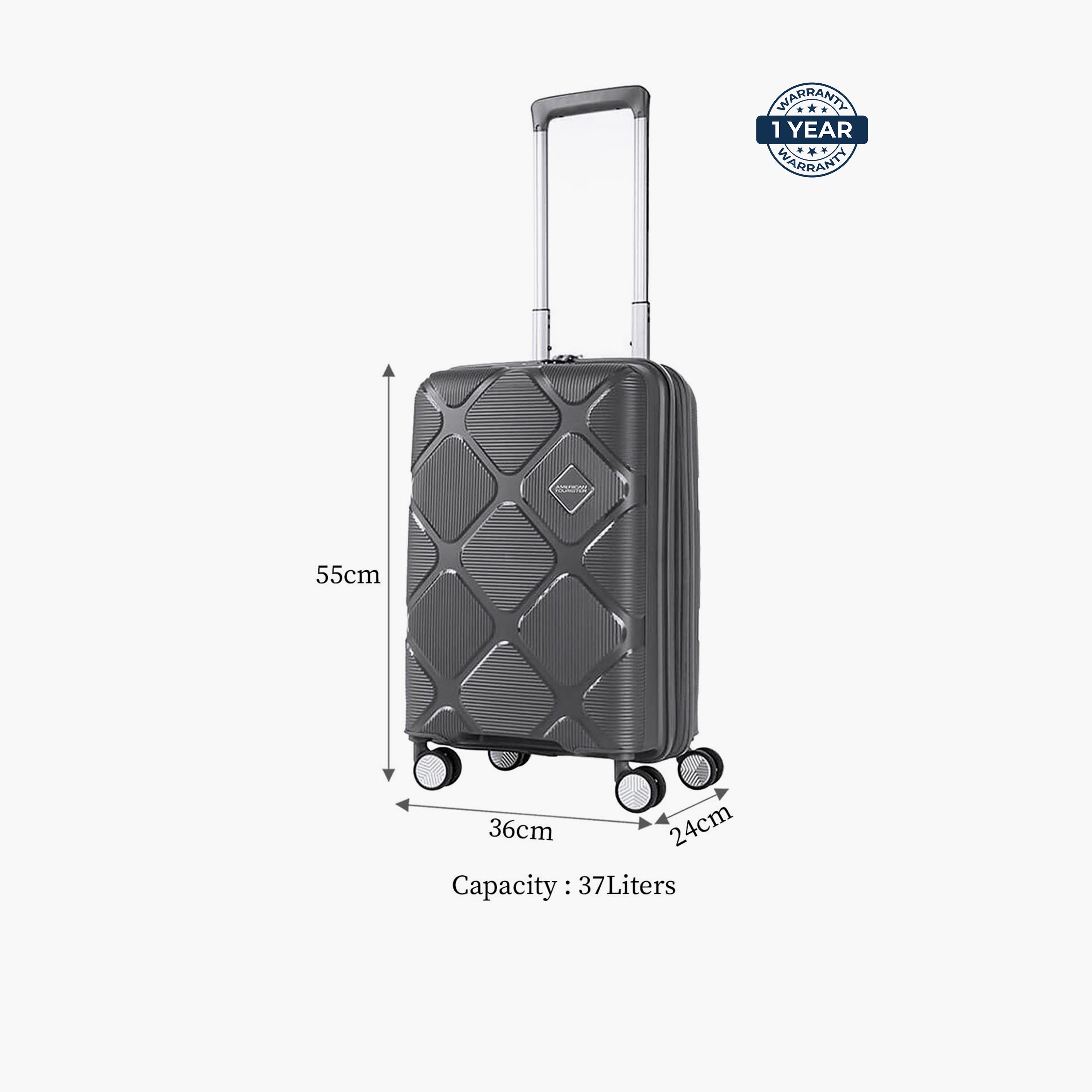 American Tourister Instagon 55 CM Cabin Size Polypropylene (PP) Hard Sided 4-Wheeler Spinner Luggage Trolley Bag with TSA lock-travel-luggagesandbags-luggage-image-2