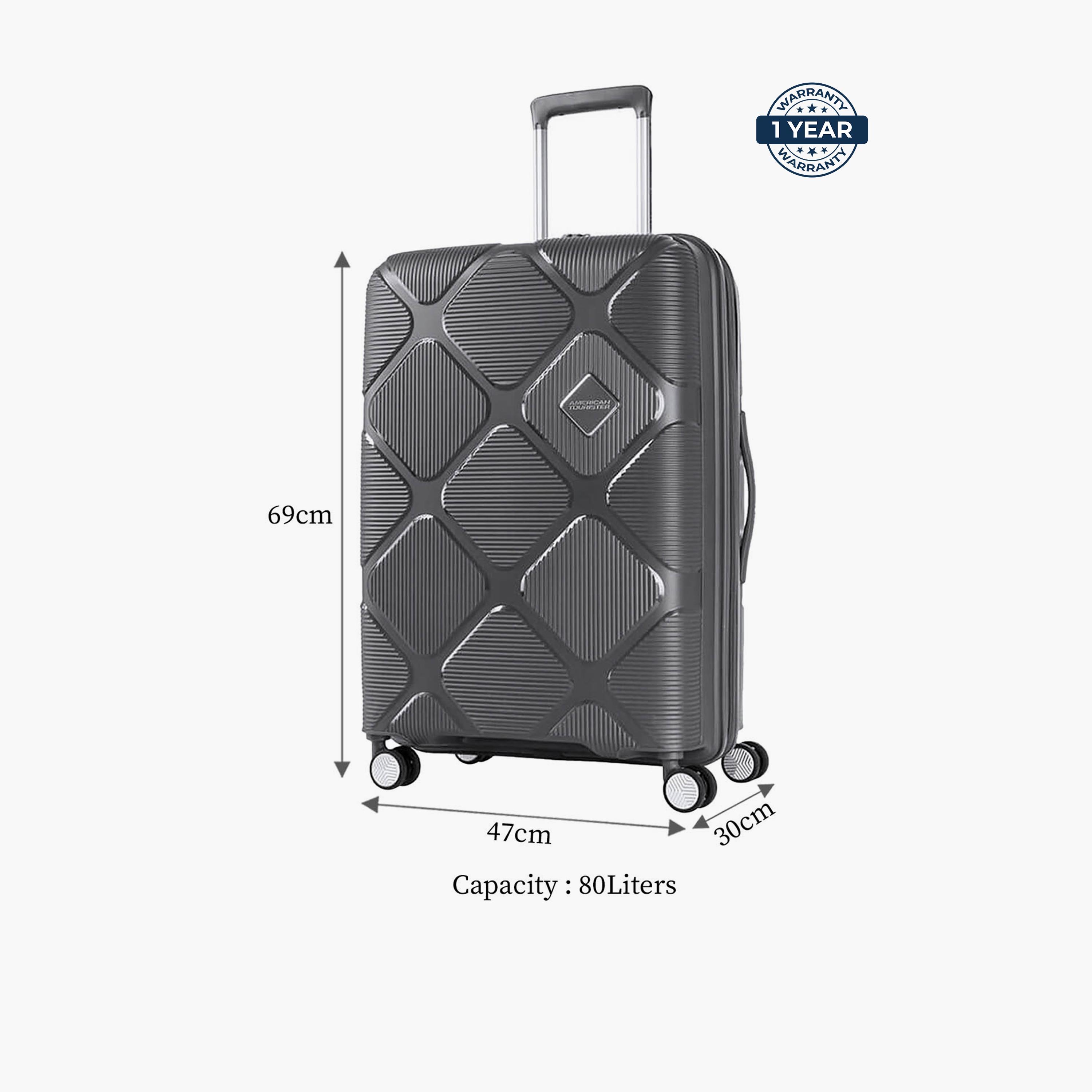 American Tourister Instagon 69 CM Check-in Polypropylene (PP) Hard Sided 4-Wheeler Spinner Luggage Trolley Bag with TSA lock-travel-luggagesandbags-luggage-image-2