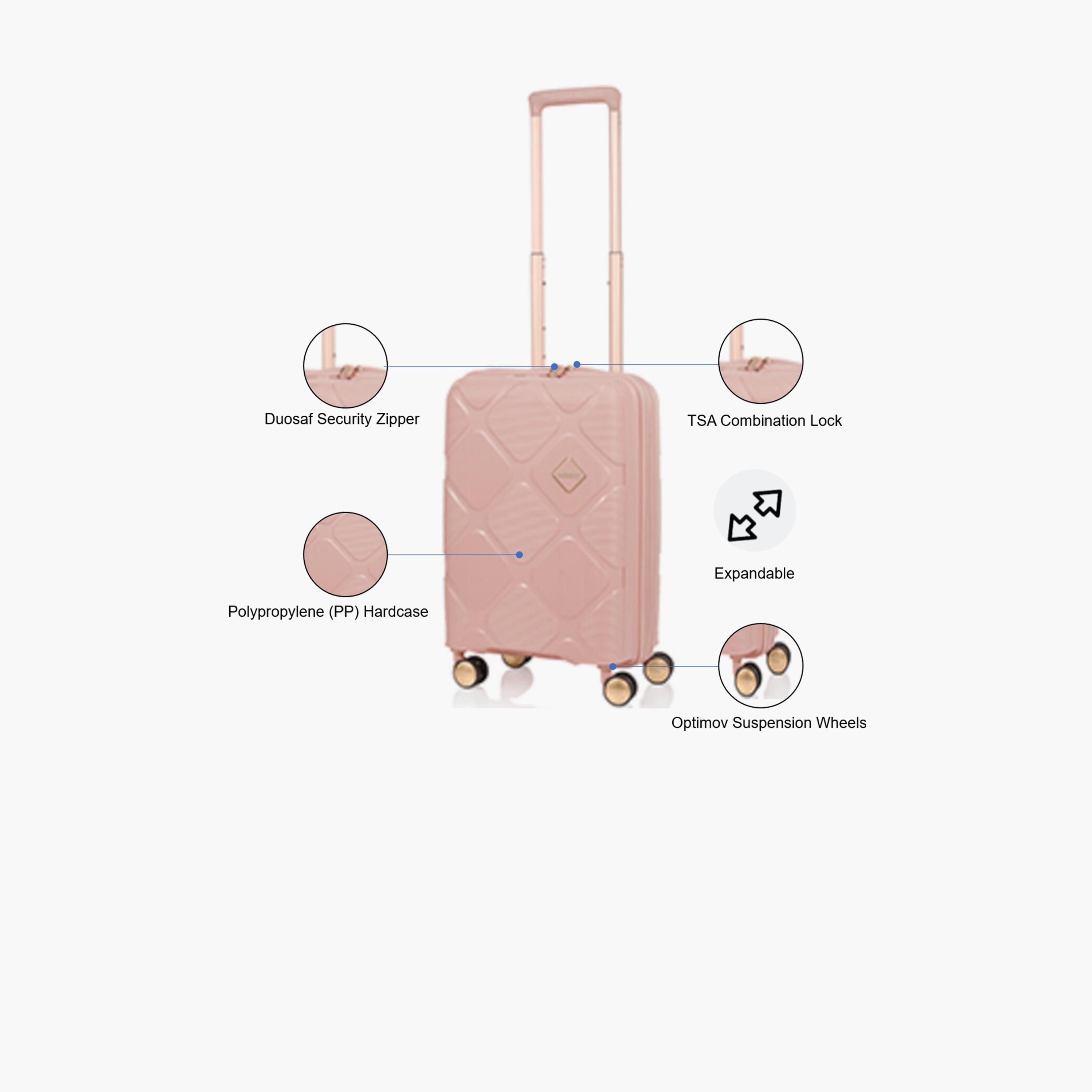 American Tourister Instagon 55 CM Check-in Polypropylene (PP) Hard Sided 4-Wheeler Spinner Luggage Trolley Bag with TSA lock-travel-luggagesandbags-luggage-image-3