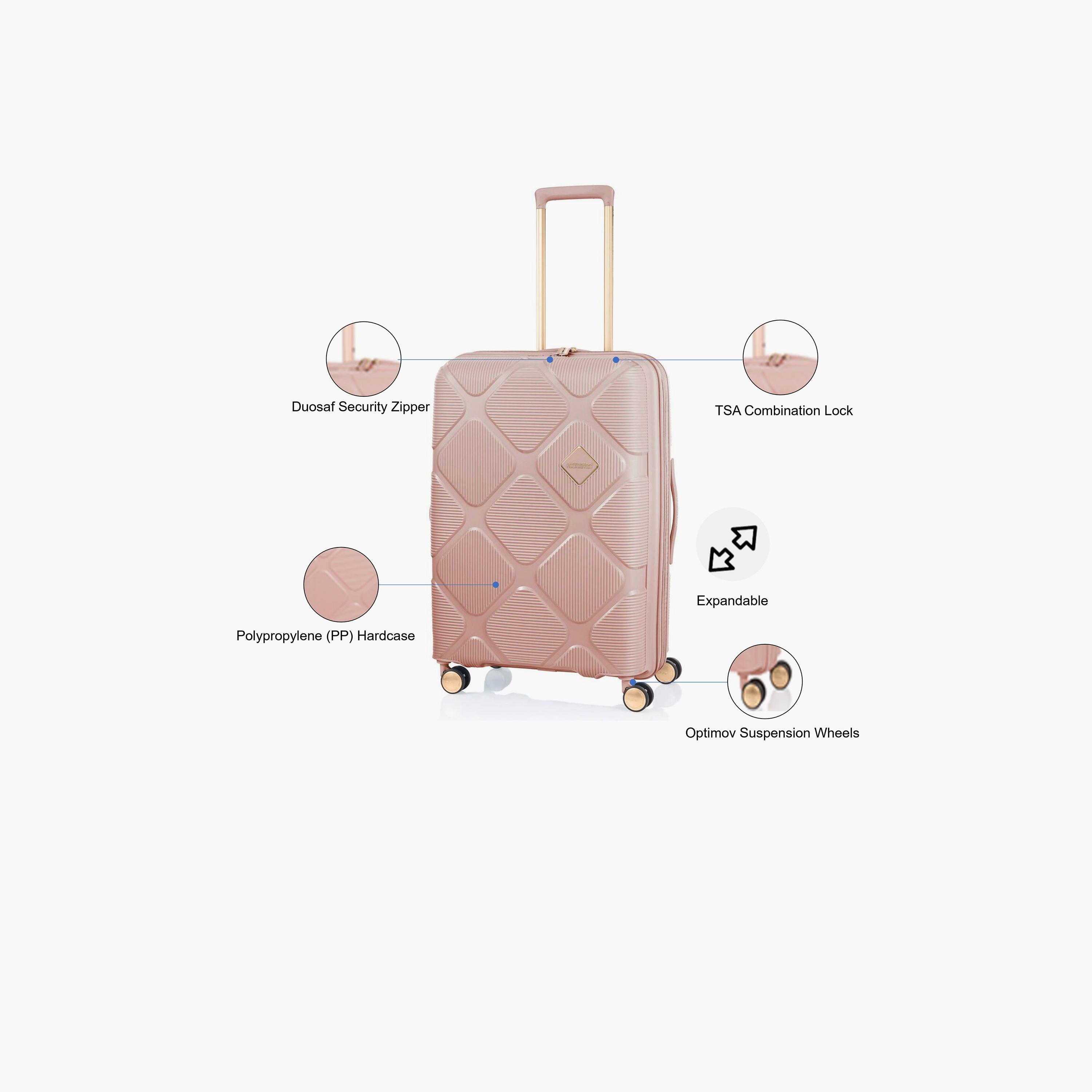 American Tourister Instagon 69 CM Check-in Polypropylene (PP) Hard Sided 4-Wheeler Spinner Luggage Trolley Bag with TSA lock-travel-luggagesandbags-luggage-image-3