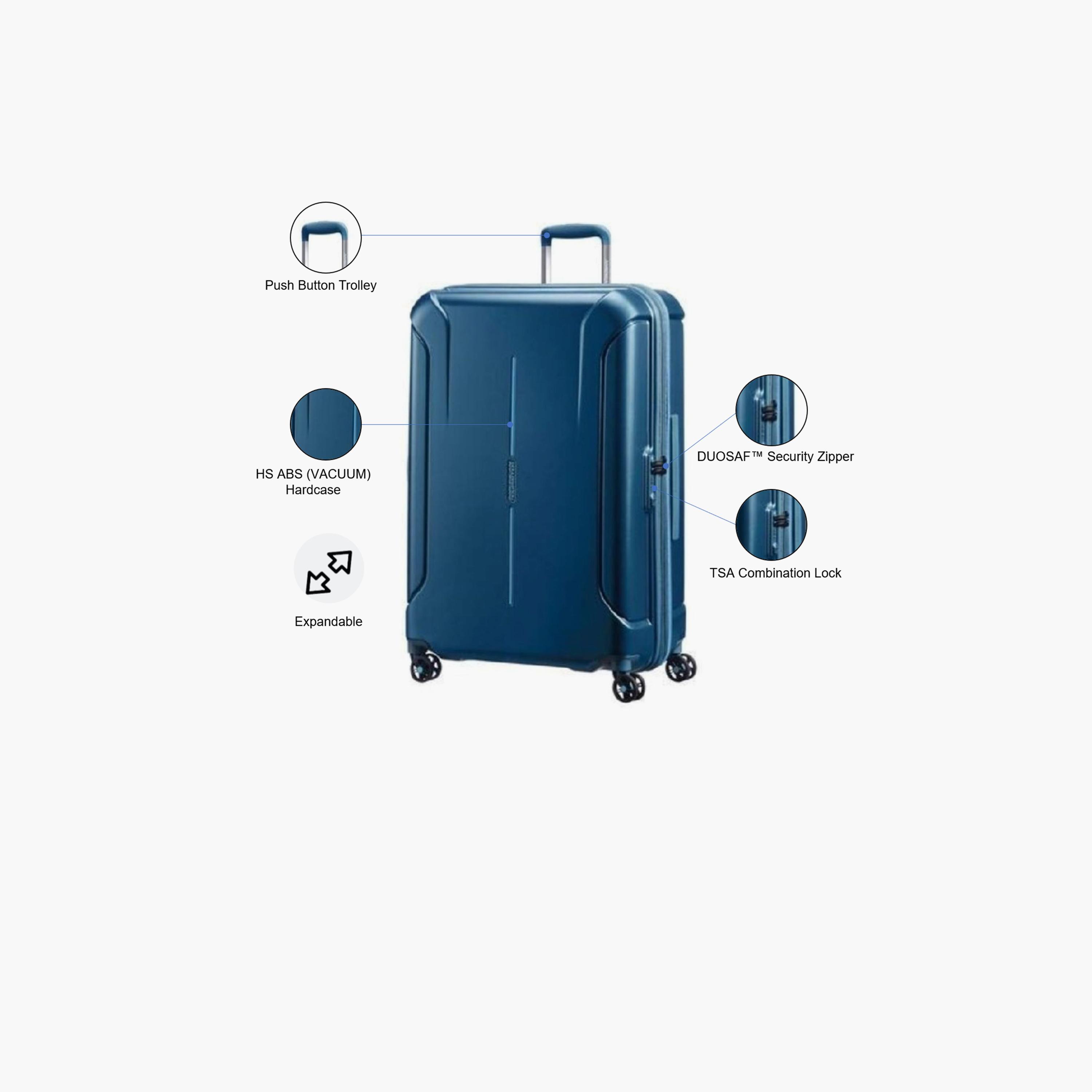 American Tourister TECHNUM NEXT 86 CM Check-in HS ABS (VACUUM) Hard Sided 4-Wheeler Spinner Luggage Trolley Bag with TSA lock-travel-luggagesandbags-luggage-image-3