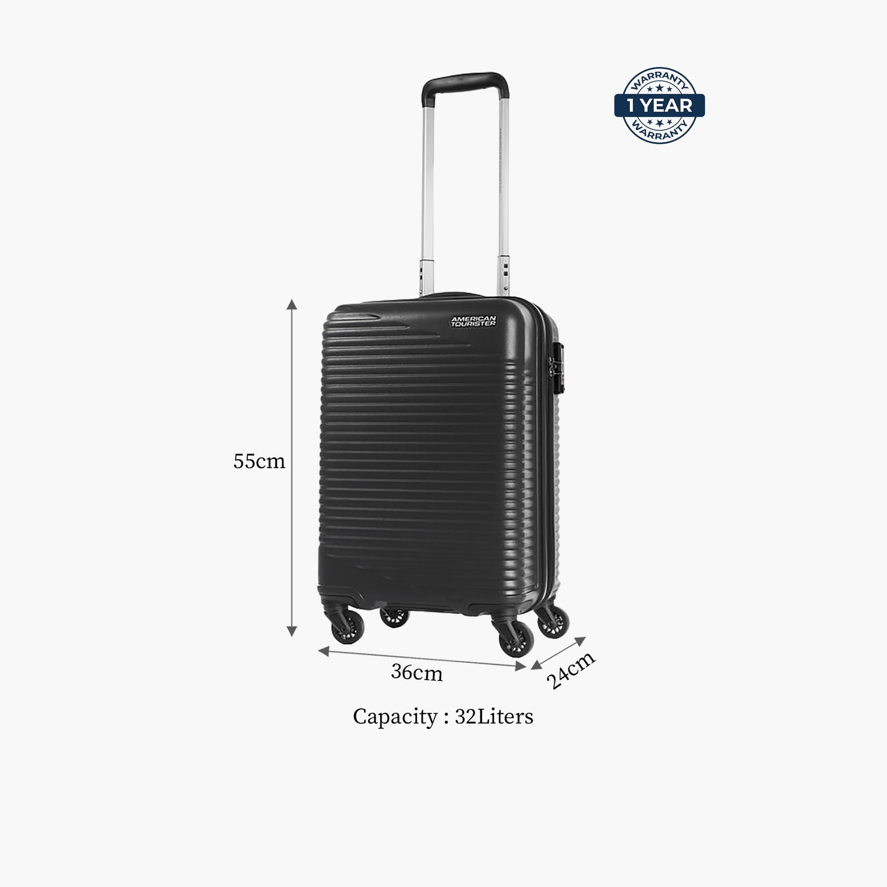American Tourister Skypark 55 CM Small Cabin Polypropylene Hard Sided 4-Wheeler Spinner Trolley Bag with TSA Lock-travel-luggagesandbags-luggage-image-8