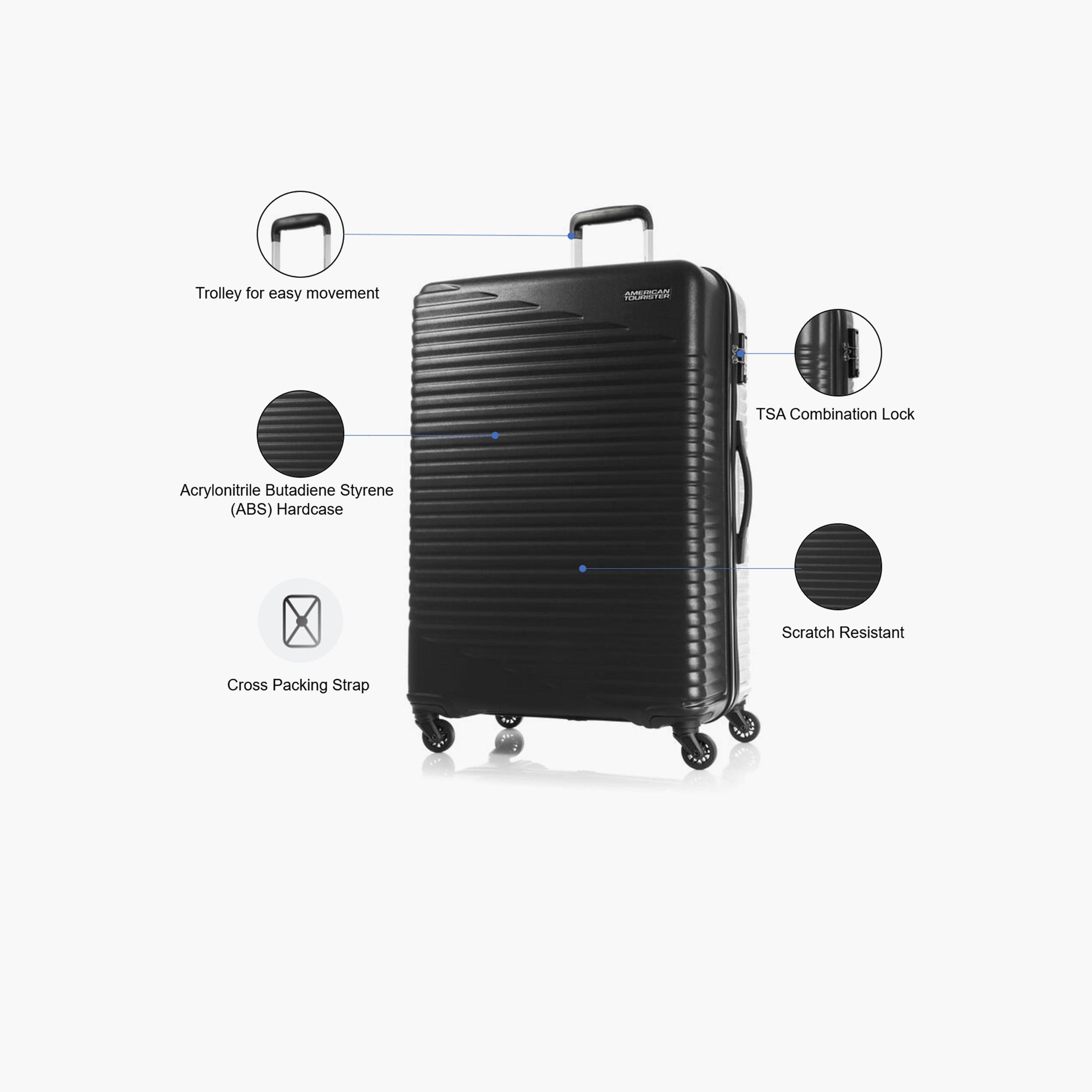 American Tourister Skypark 78 CM Large Check-in Polypropylene Hard Sided 4-Wheeler Spinner Trolley Bag with TSA Lock-travel-luggagesandbags-luggage-image-9