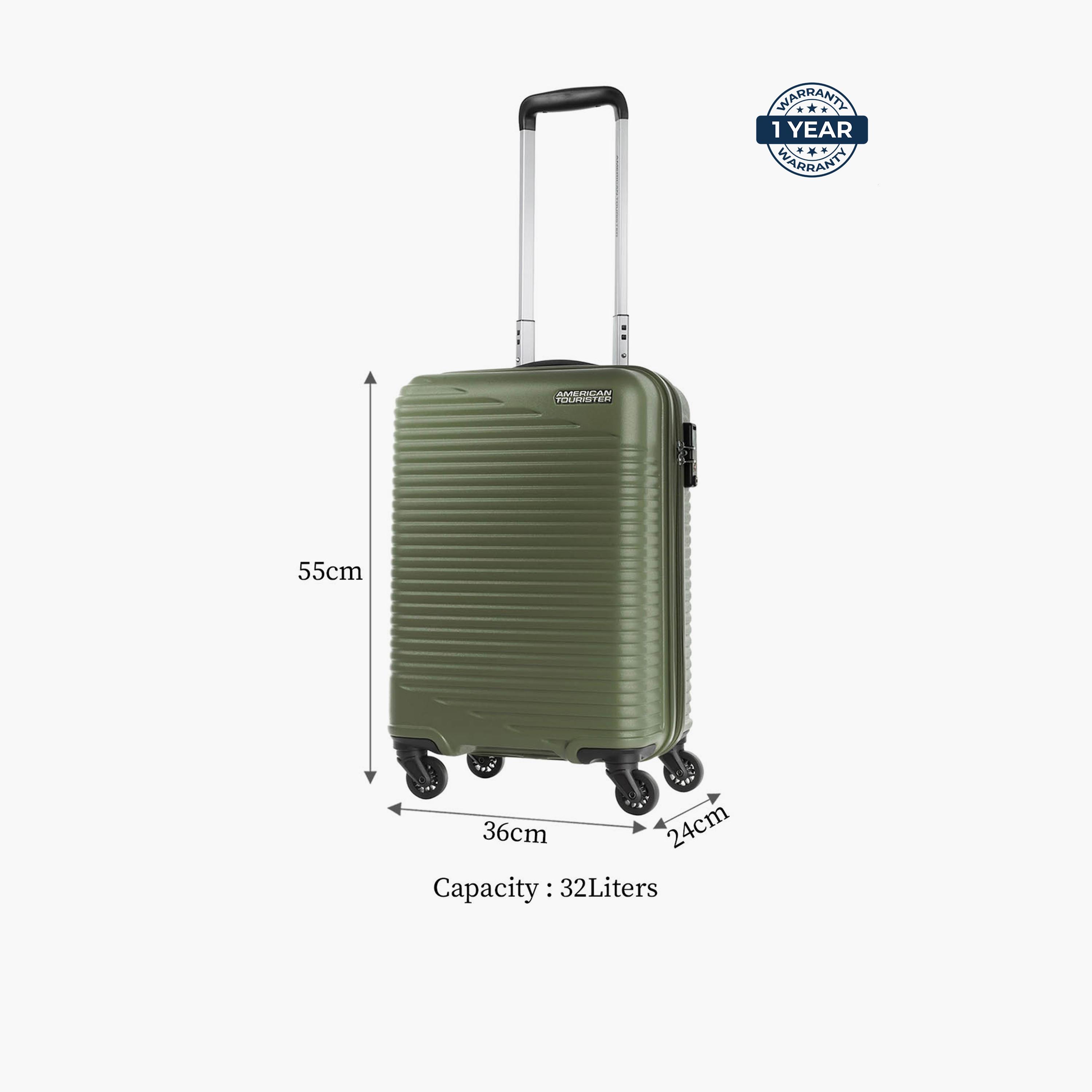 Buy American Tourister Sky Park 55 CM Small ABS Hard Sided 4 Wheeler Spinner Luggage Trolley Bag with TSA lock Online Centrepoint UAE