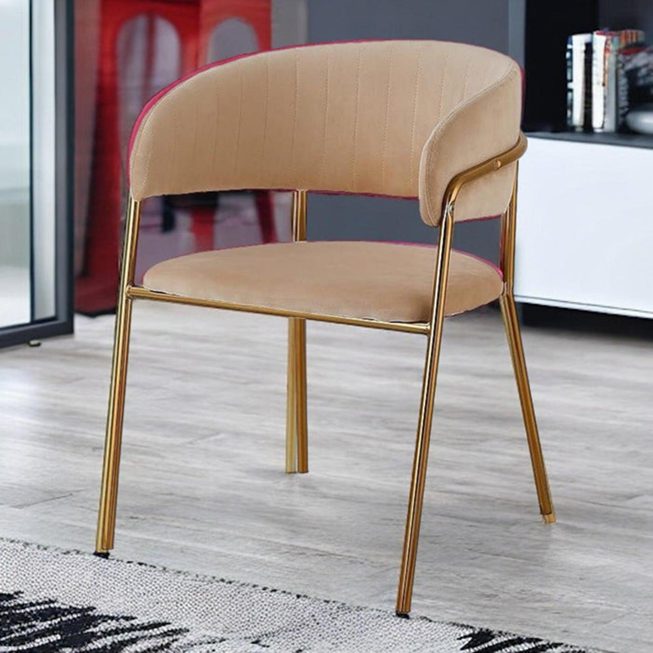 Wooden Twist Tavern Velvet Dining Chair