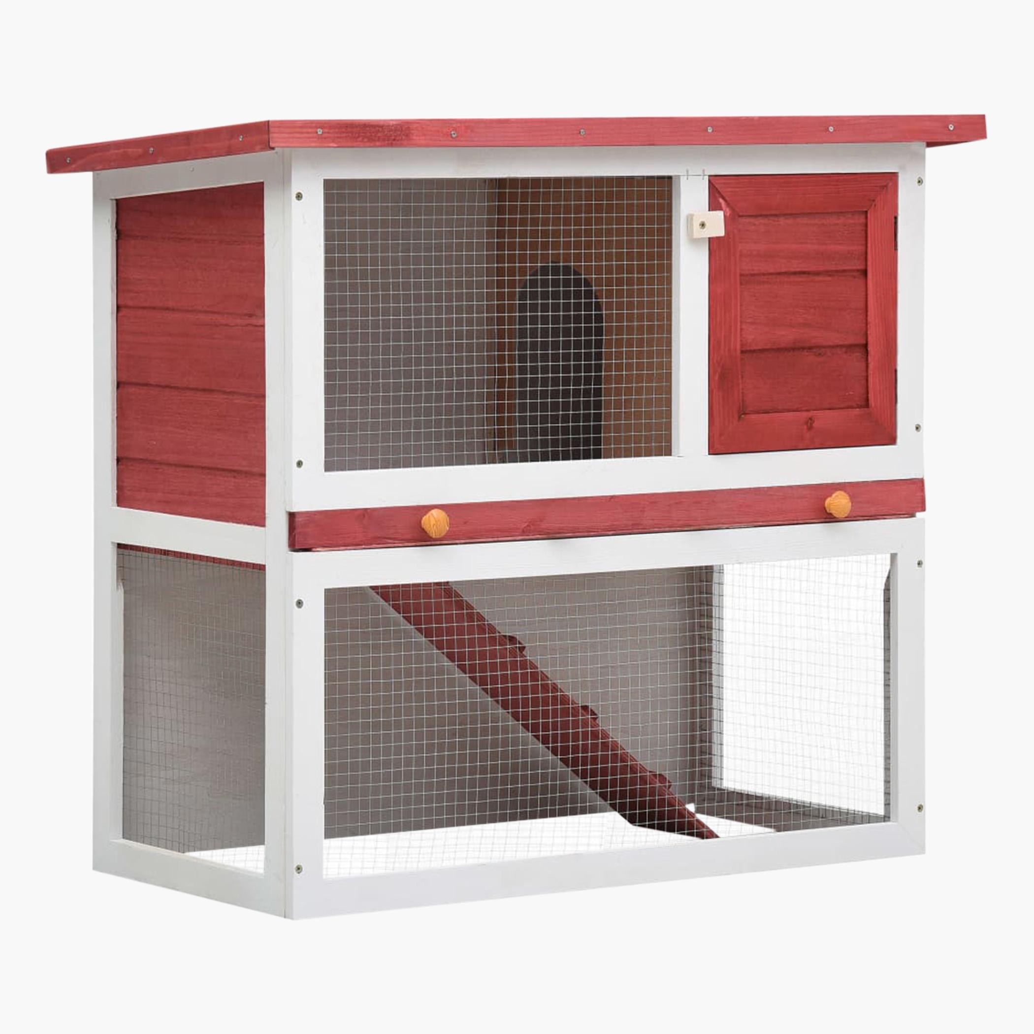 VidaXL Outdoor Rabbit Hutch with Door