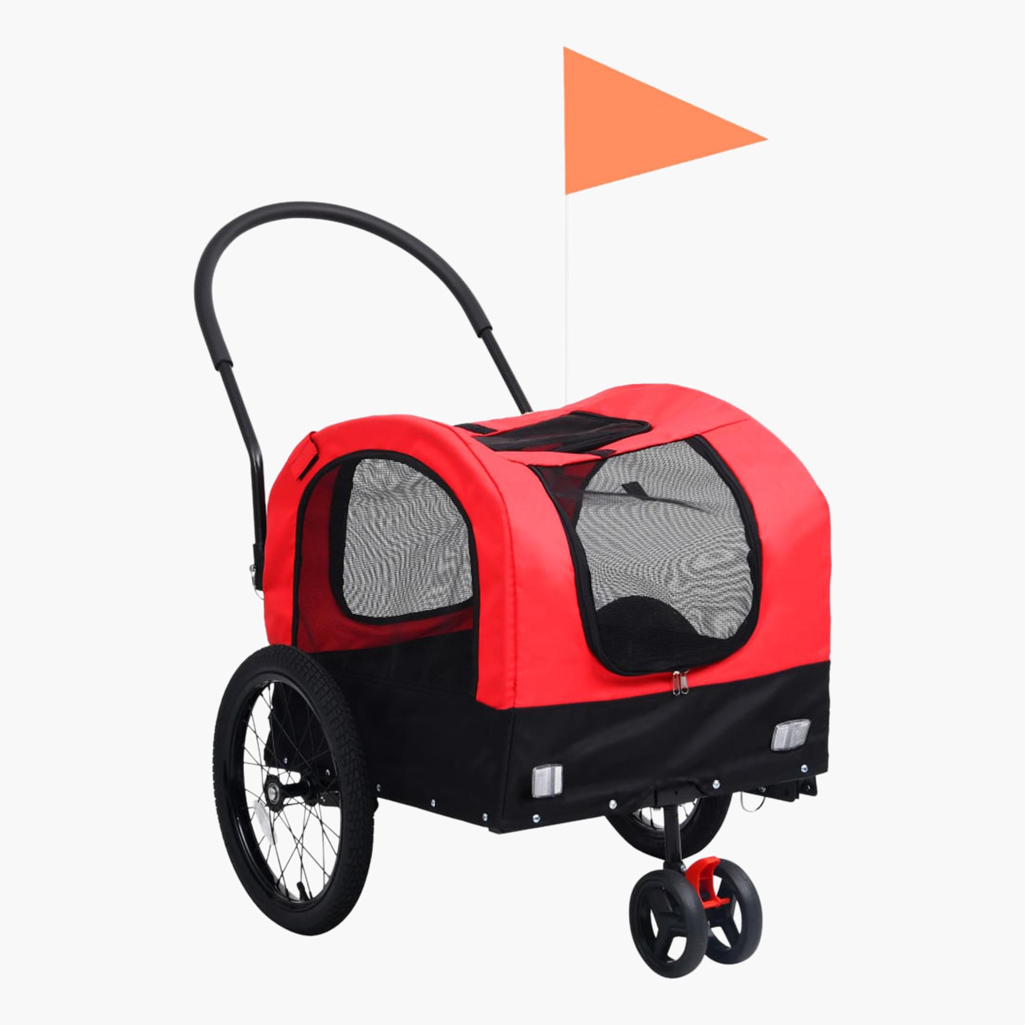 Shop VidaXL 2 in 1 Pet Bike Trailer and Jogging Stroller Online Home Centre UAE