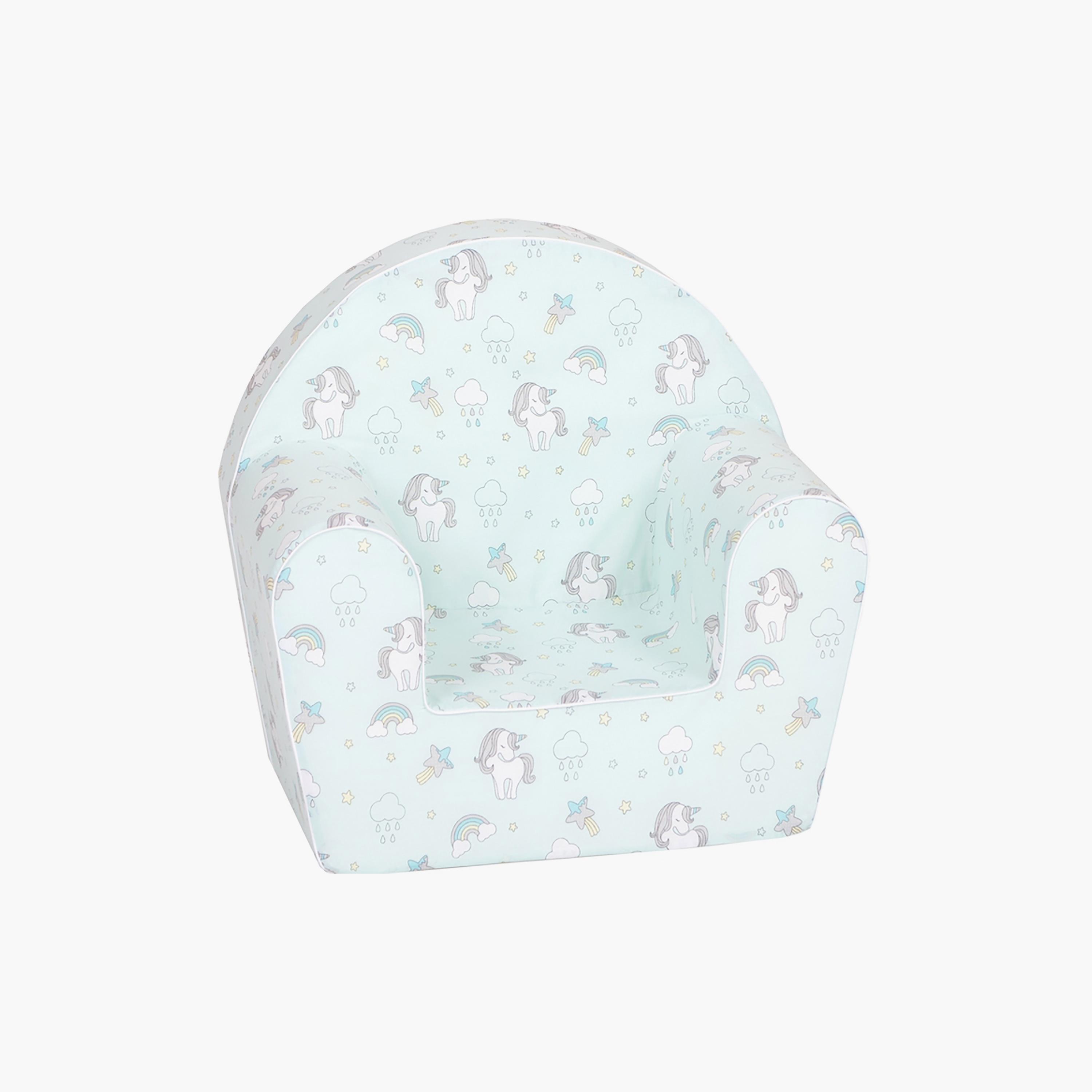 Delsit Printed Arm Chair - Unicorn - Mint Green-baby-nursery-furniture-chairsandtables-image-1