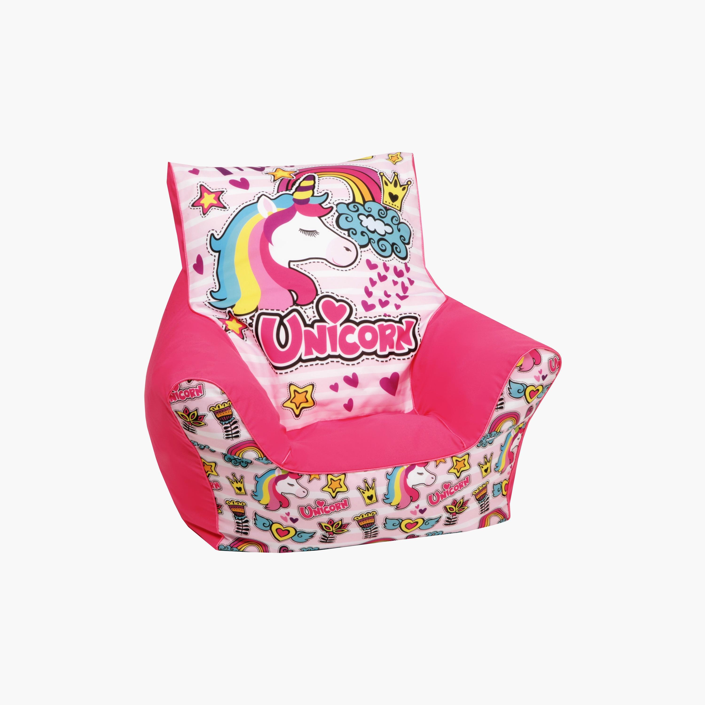 Delsit Printed Bean Chair - Magic Unicorn-baby-nursery-furniture-chairsandtables-image-1