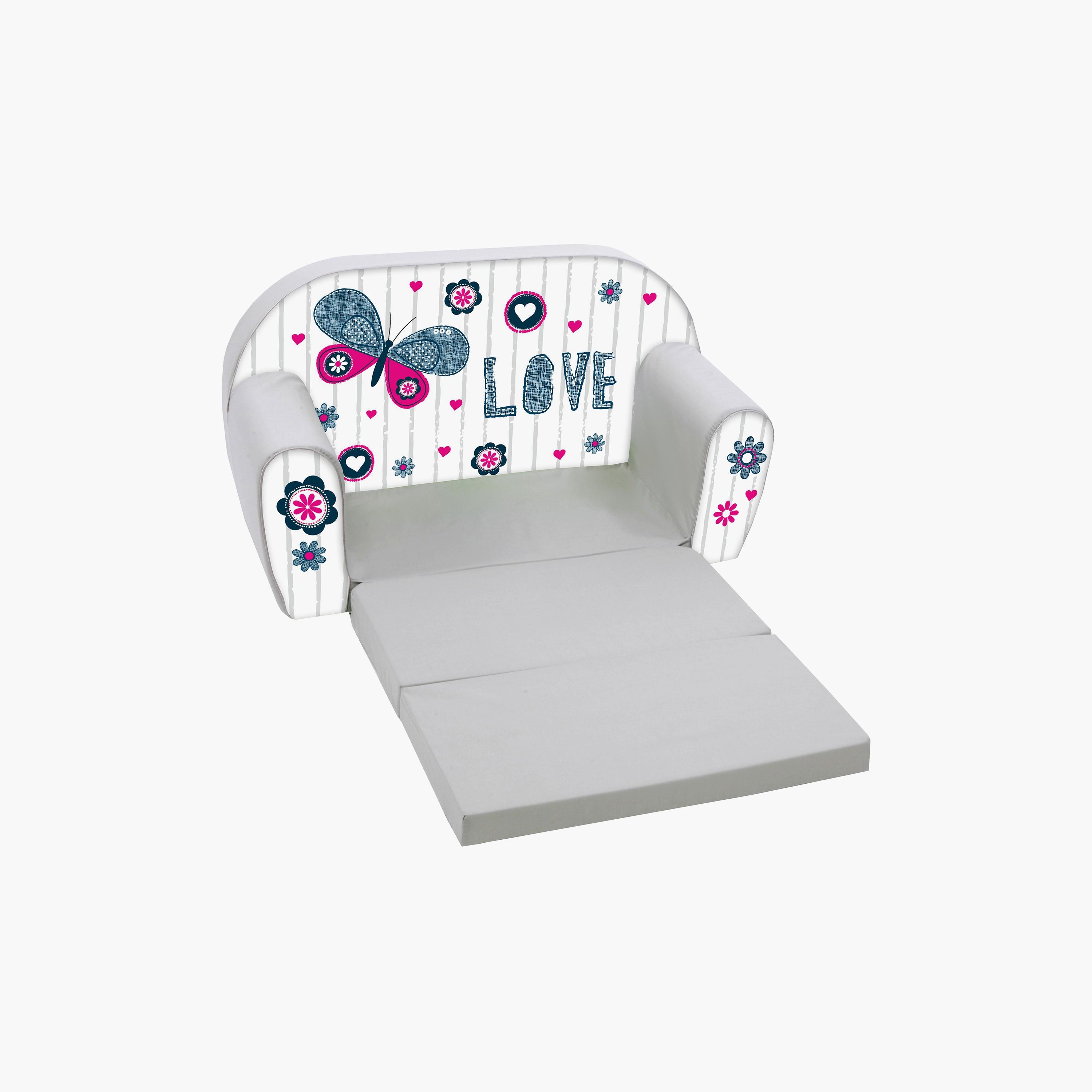 Delsit Printed Sofa Cum Bed - Love - Grey-baby-nursery-furniture-chairsandtables-image-2
