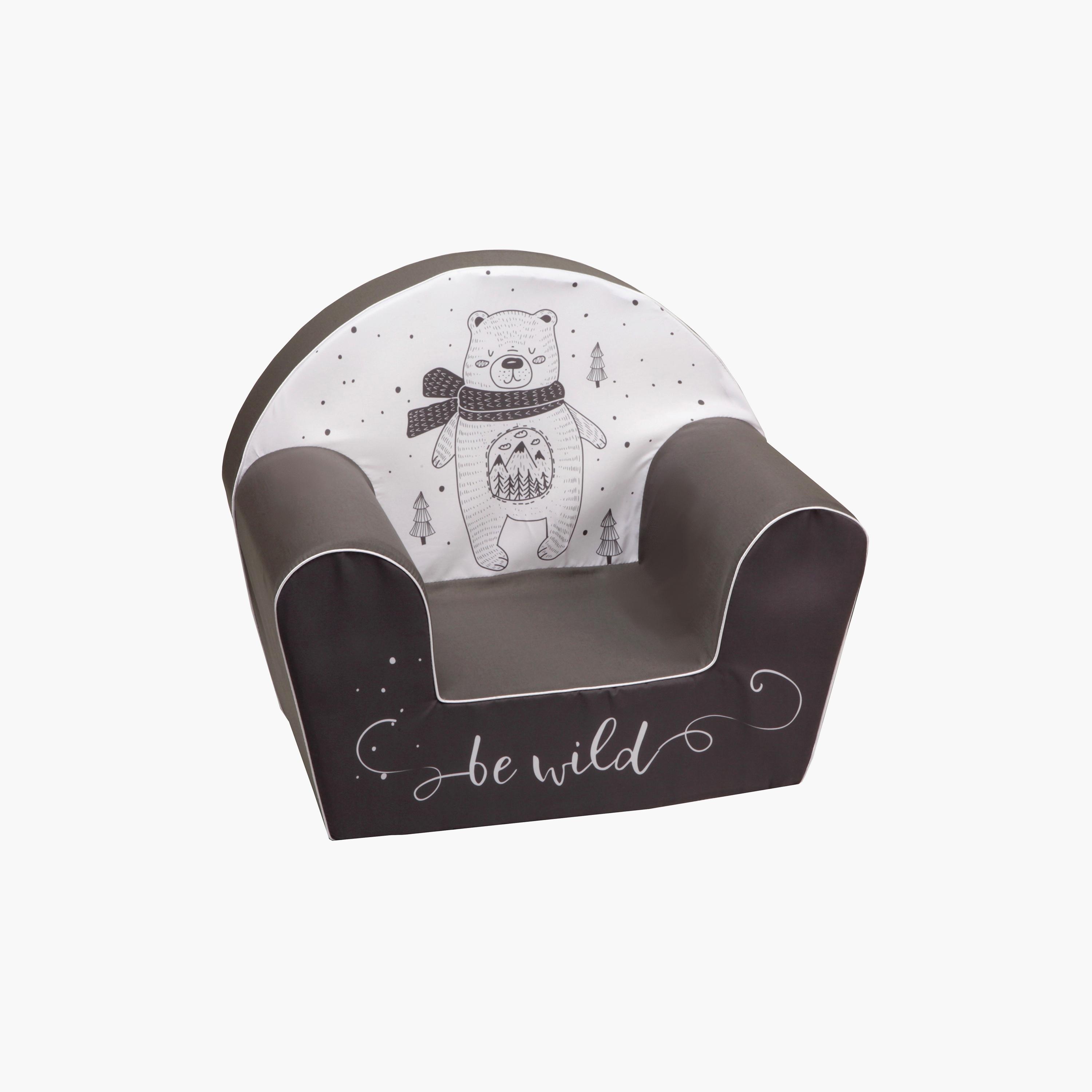 كرسي بذراعين مطبوع من ديلسيت - بي وايلد - رمادي غامق-baby-nursery-furniture-chairsandtables-image-1