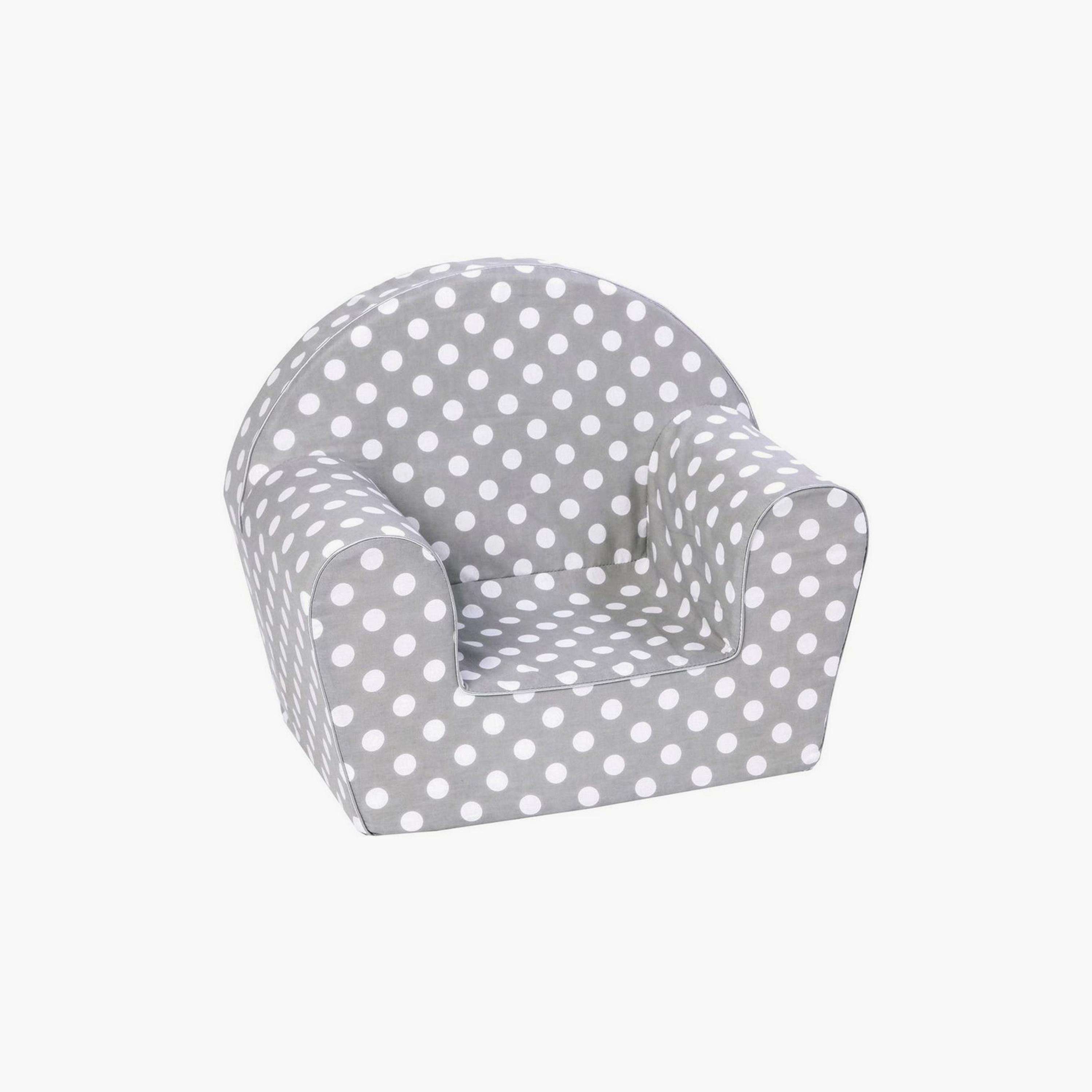 Delsit Polka Dots Printed Arm Chair - Pink & White-baby-nursery-furniture-chairsandtables-image-1
