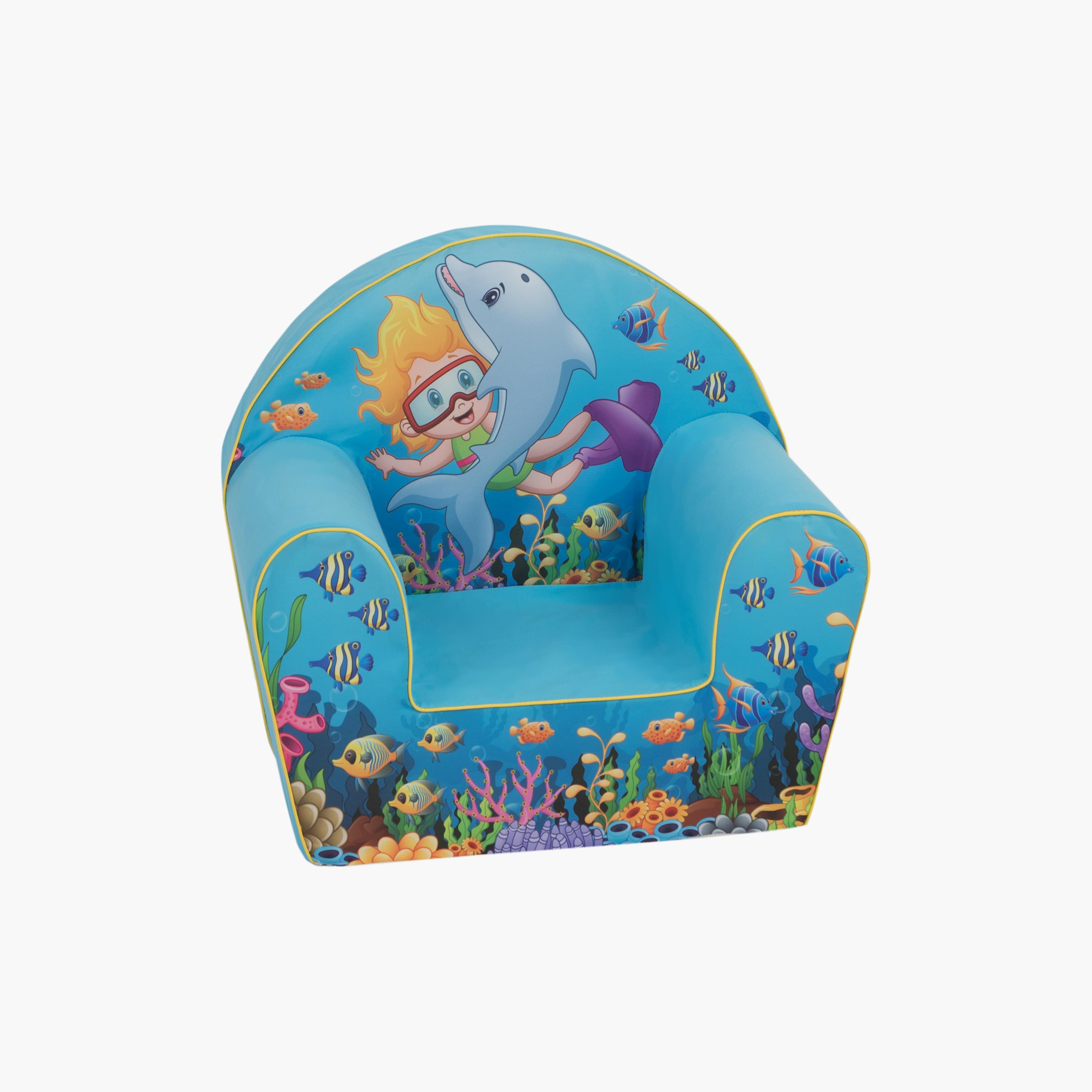 Delsit Printed Arm Chair - Sea Fun - Blue-baby-nursery-furniture-chairsandtables-image-1