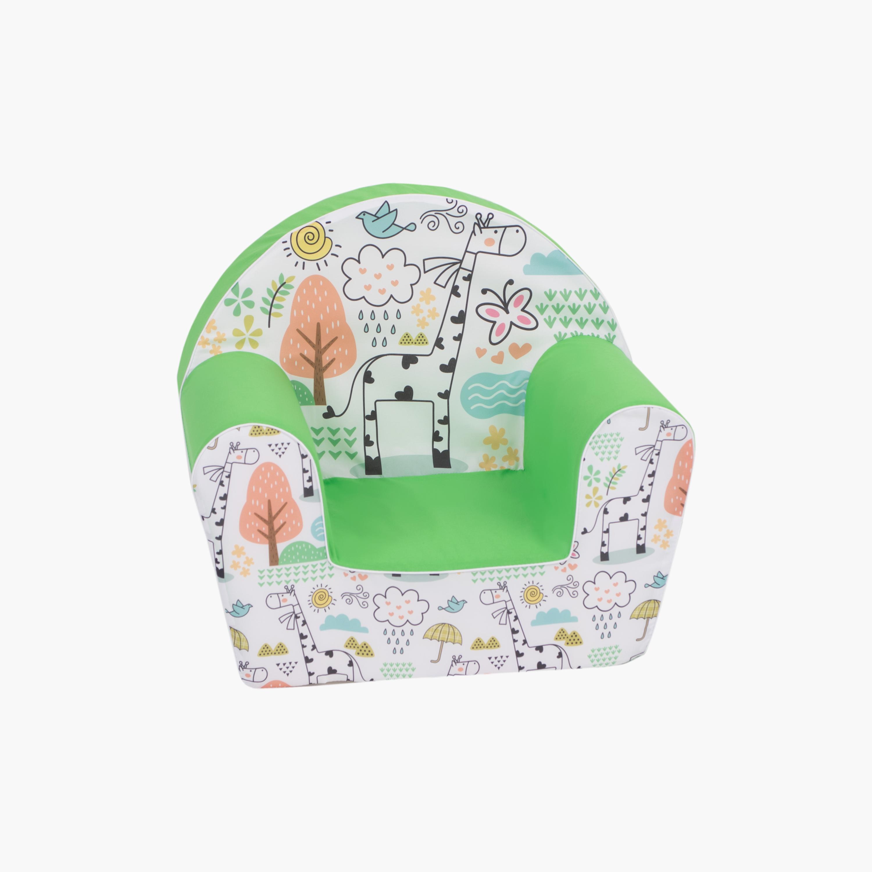 كرسي بذراعين مطبوع من ديلسيت - زرافة - أخضر-baby-nursery-furniture-chairsandtables-image-1