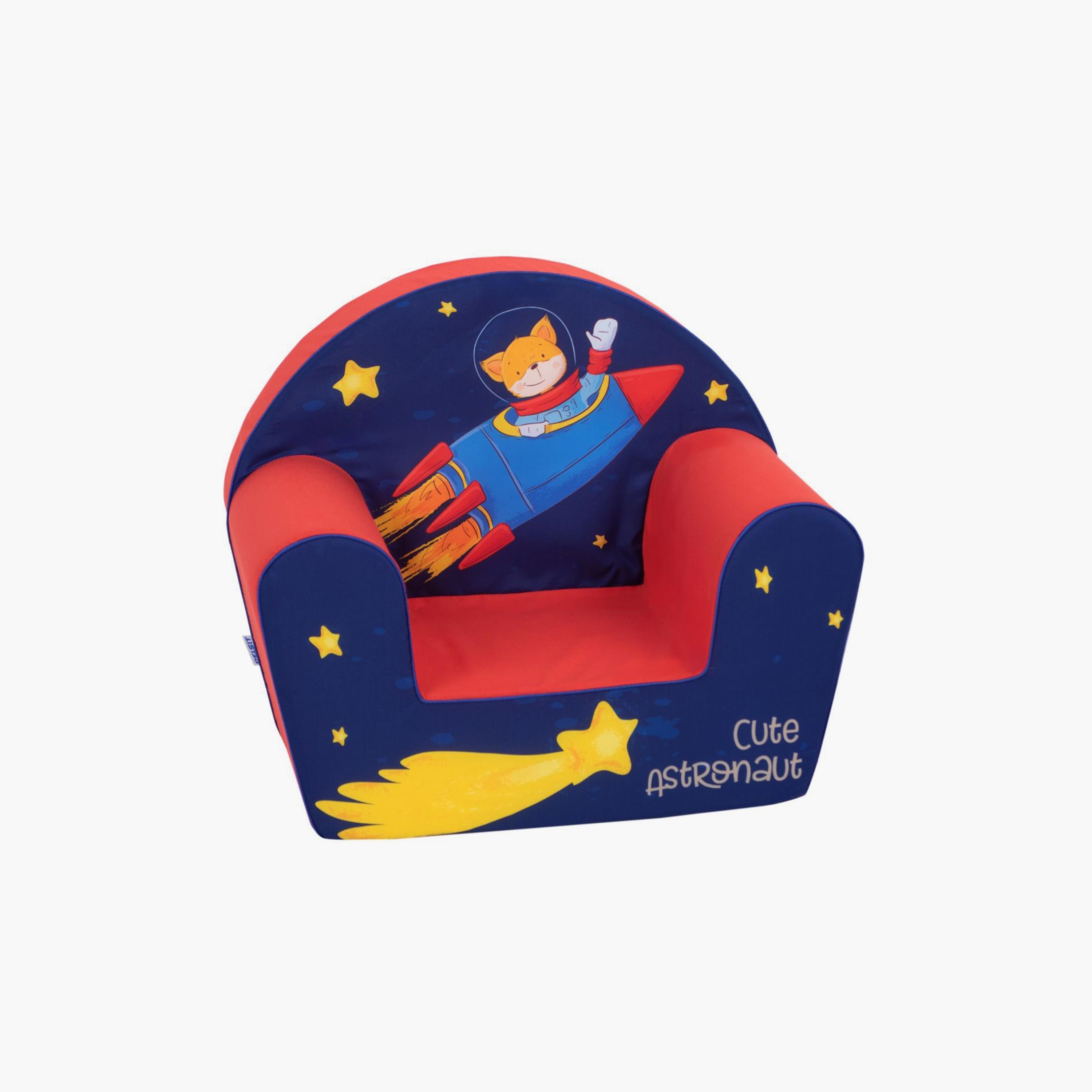 Delsit Printed Arm Chair - Cute Astronaut - Red-baby-nursery-furniture-chairsandtables-image-1