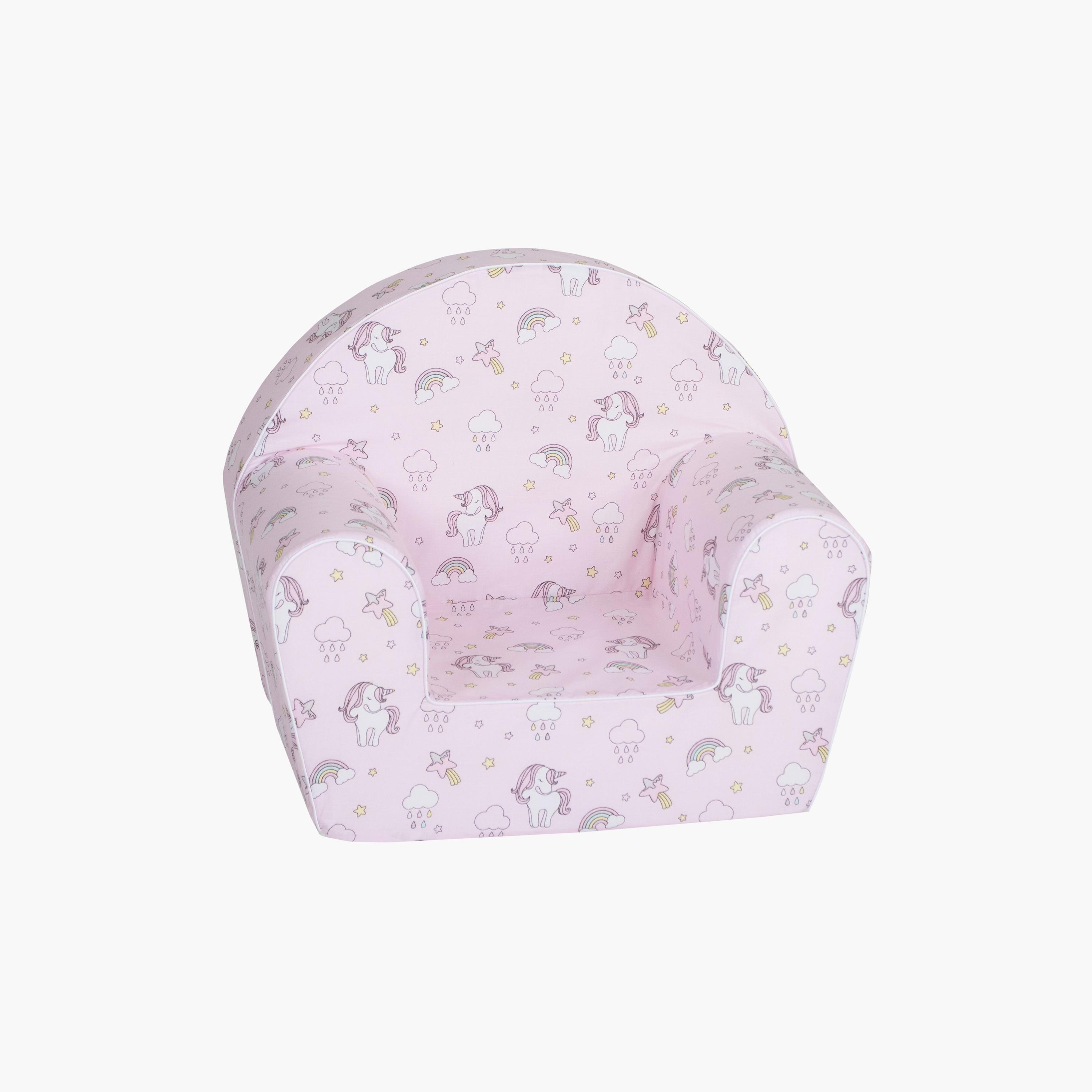 Delsit Printed Arm Chair - Unicorns - Pinks-baby-nursery-furniture-chairsandtables-image-1