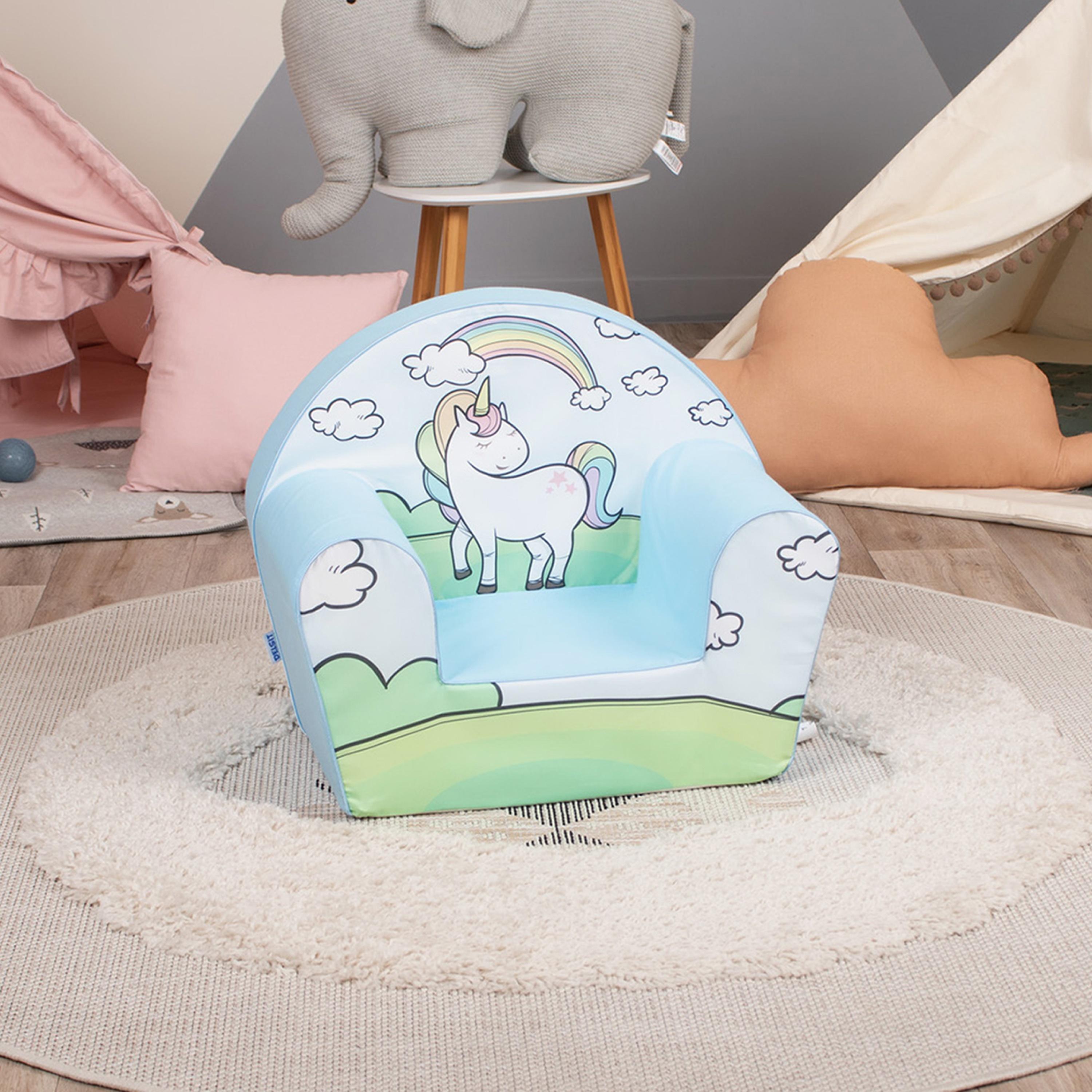 Delsit Printed Arm Chair - Unicorn on Meadow-baby-nursery-furniture-chairsandtables-image-2