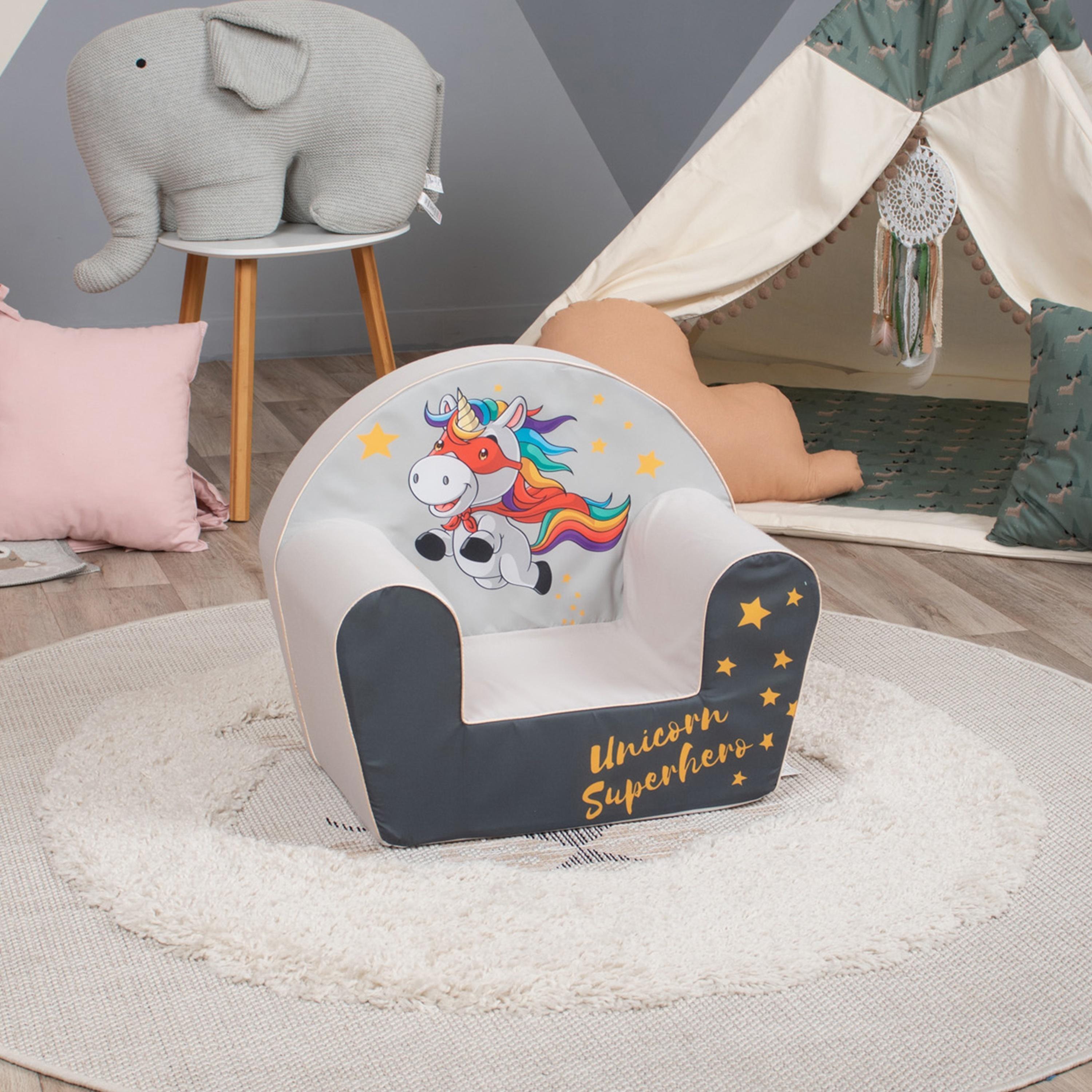 Delsit Printed Arm Chair - Unicorn Super Hero-baby-nursery-furniture-chairsandtables-image-2