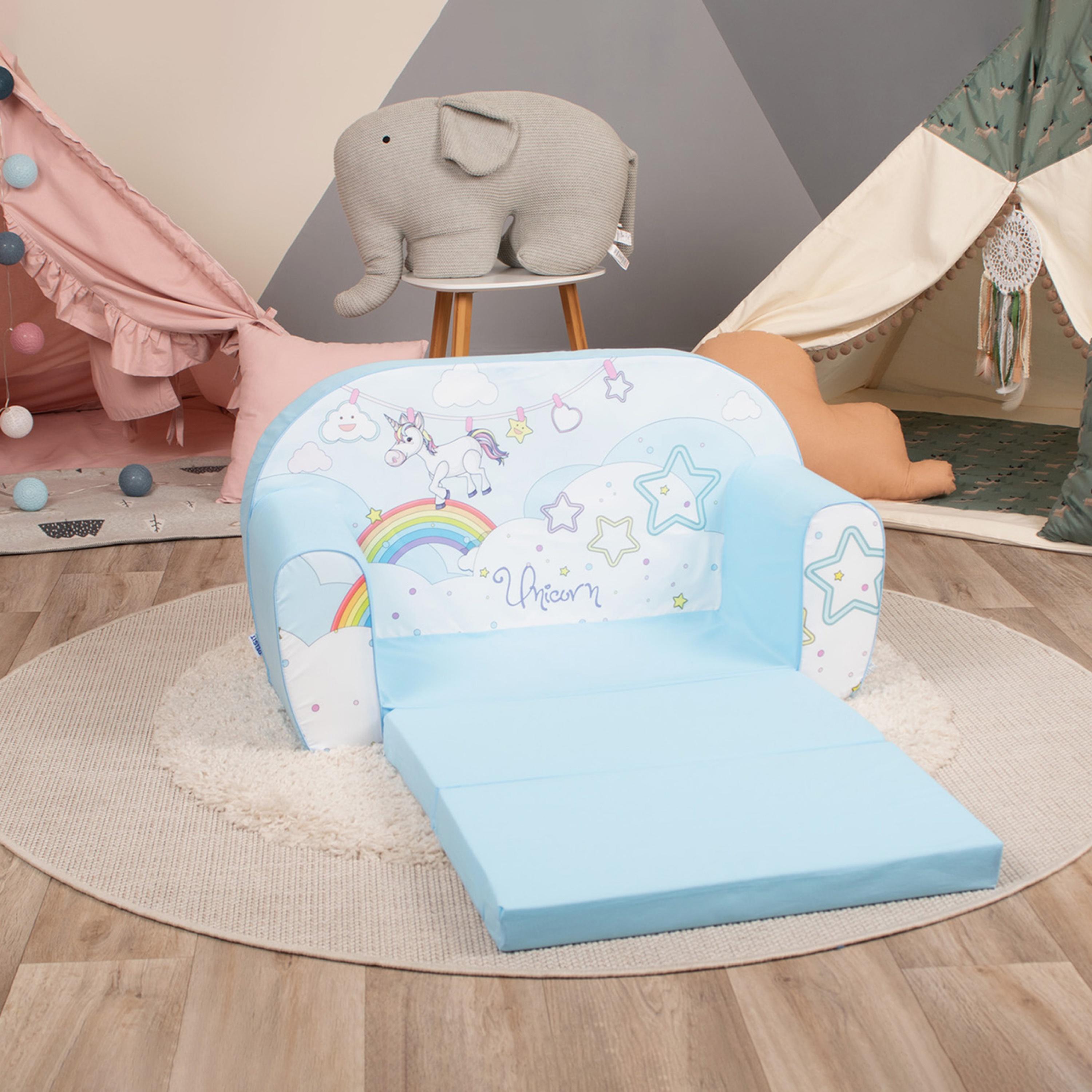 Delsit Printed Sofa Cum Bed - Unicorn / Rainbow-baby-nursery-furniture-chairsandtables-image-3