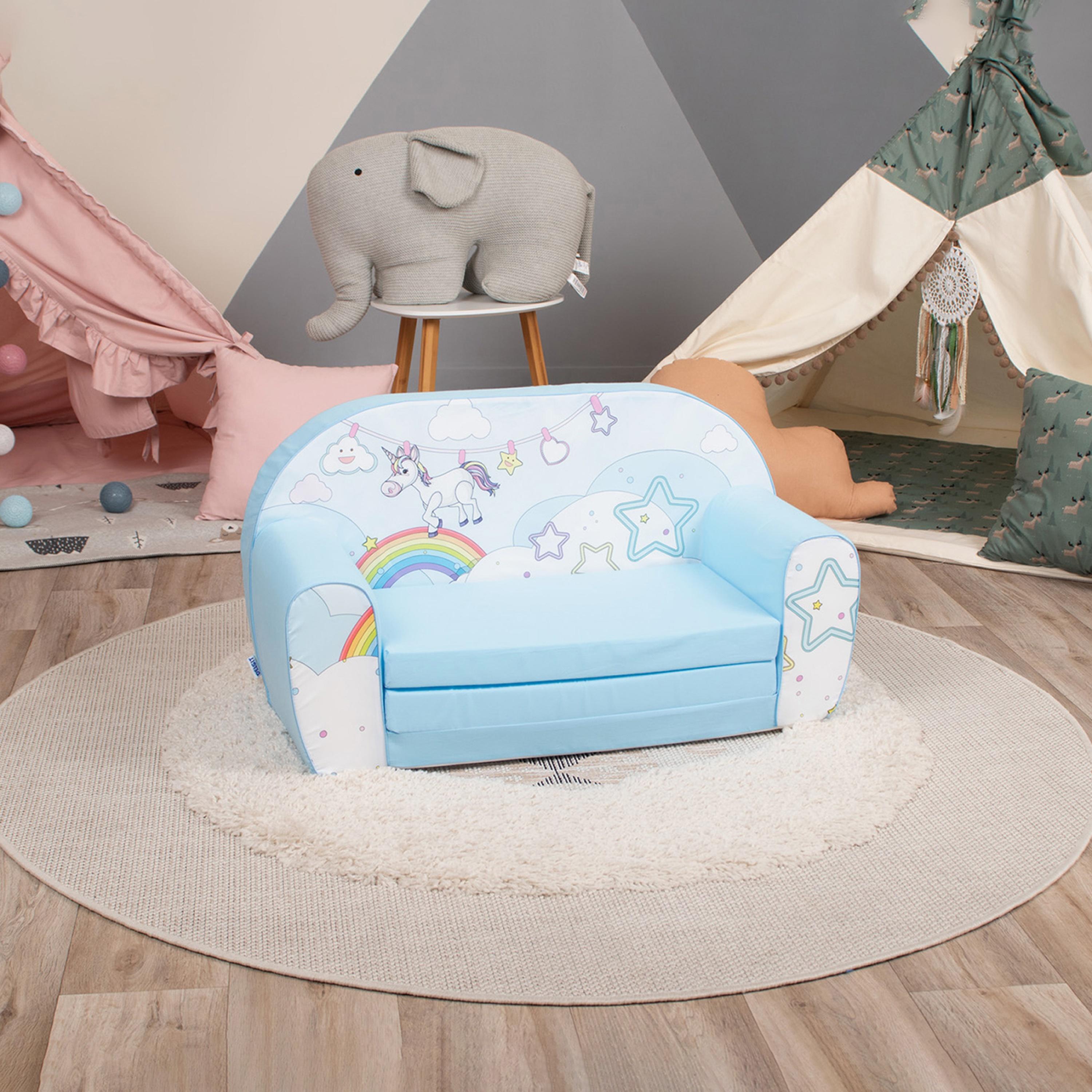 Delsit Printed Sofa Cum Bed - Unicorn / Rainbow-baby-nursery-furniture-chairsandtables-image-5