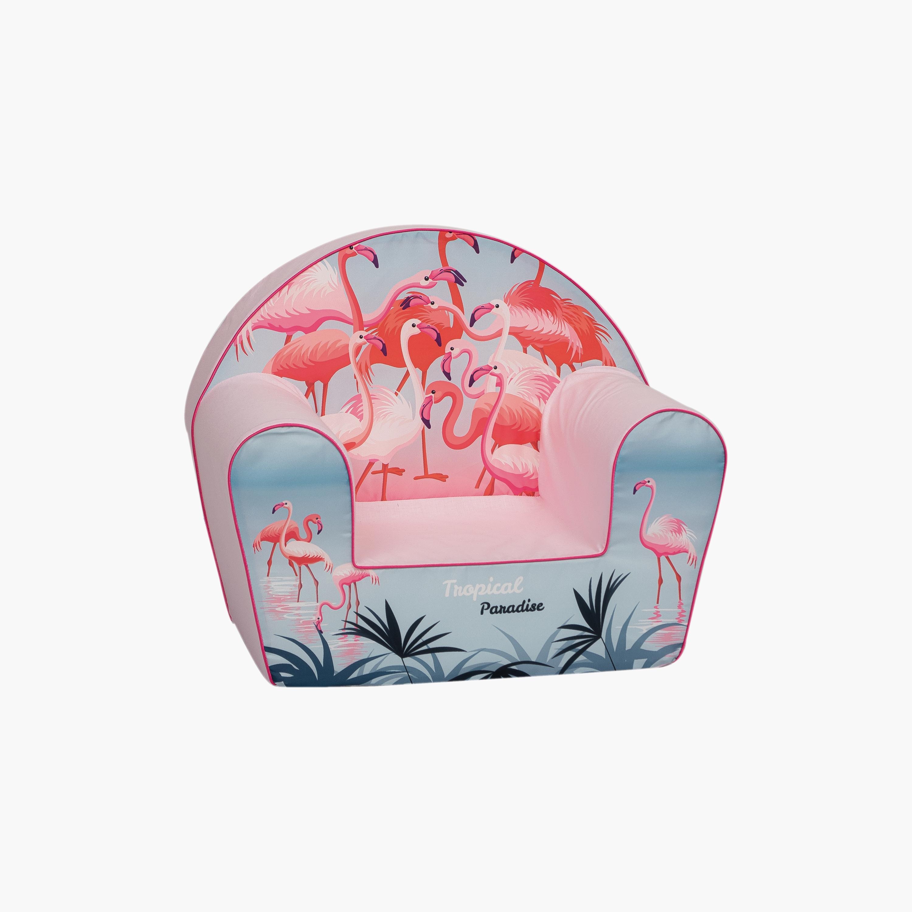 Delsit Printed Arm Chair - Flamingos-baby-nursery-furniture-chairsandtables-image-1