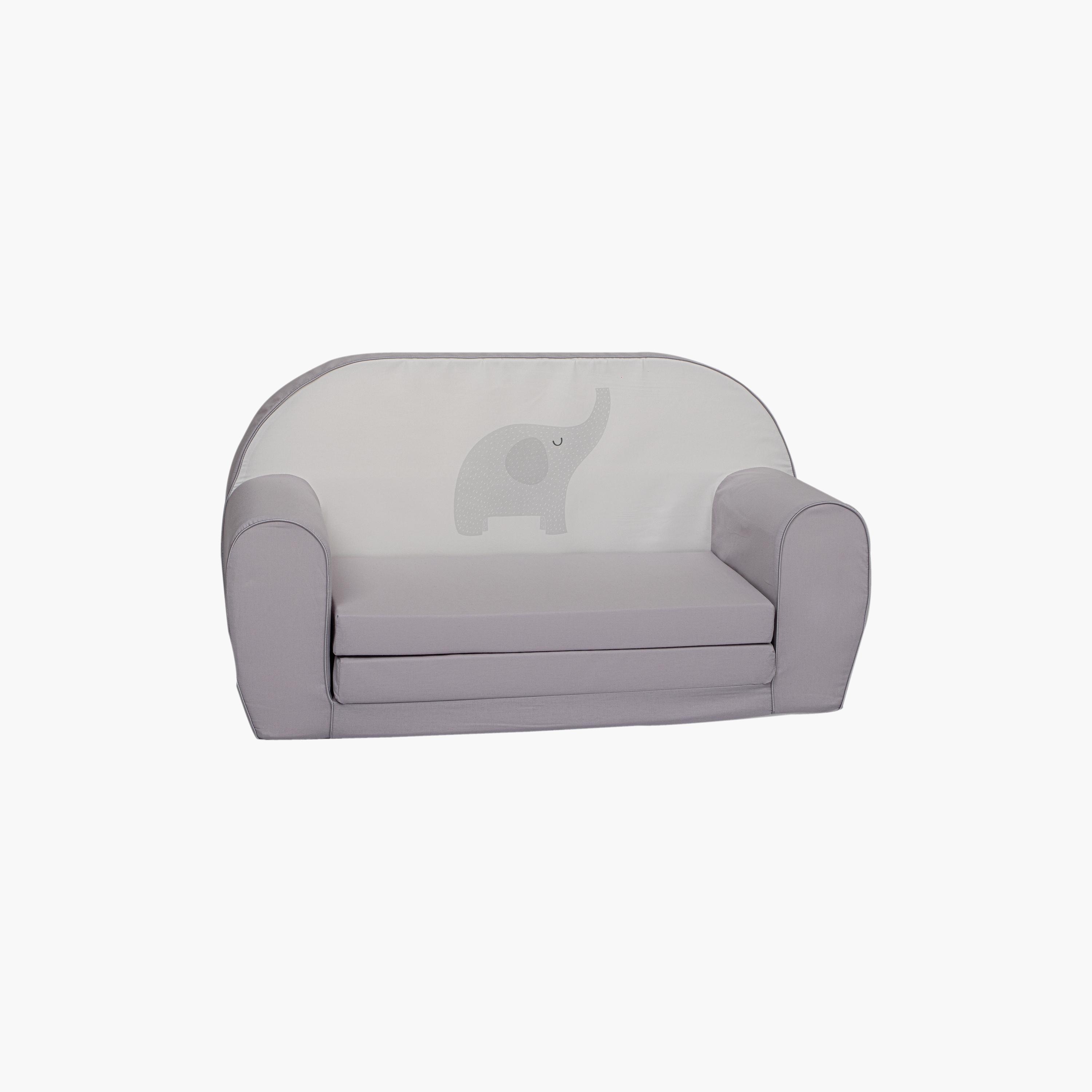 أريكة سرير مطبوعة من ديلسيت - فيل باللون الرمادي-baby-nursery-furniture-chairsandtables-image-1