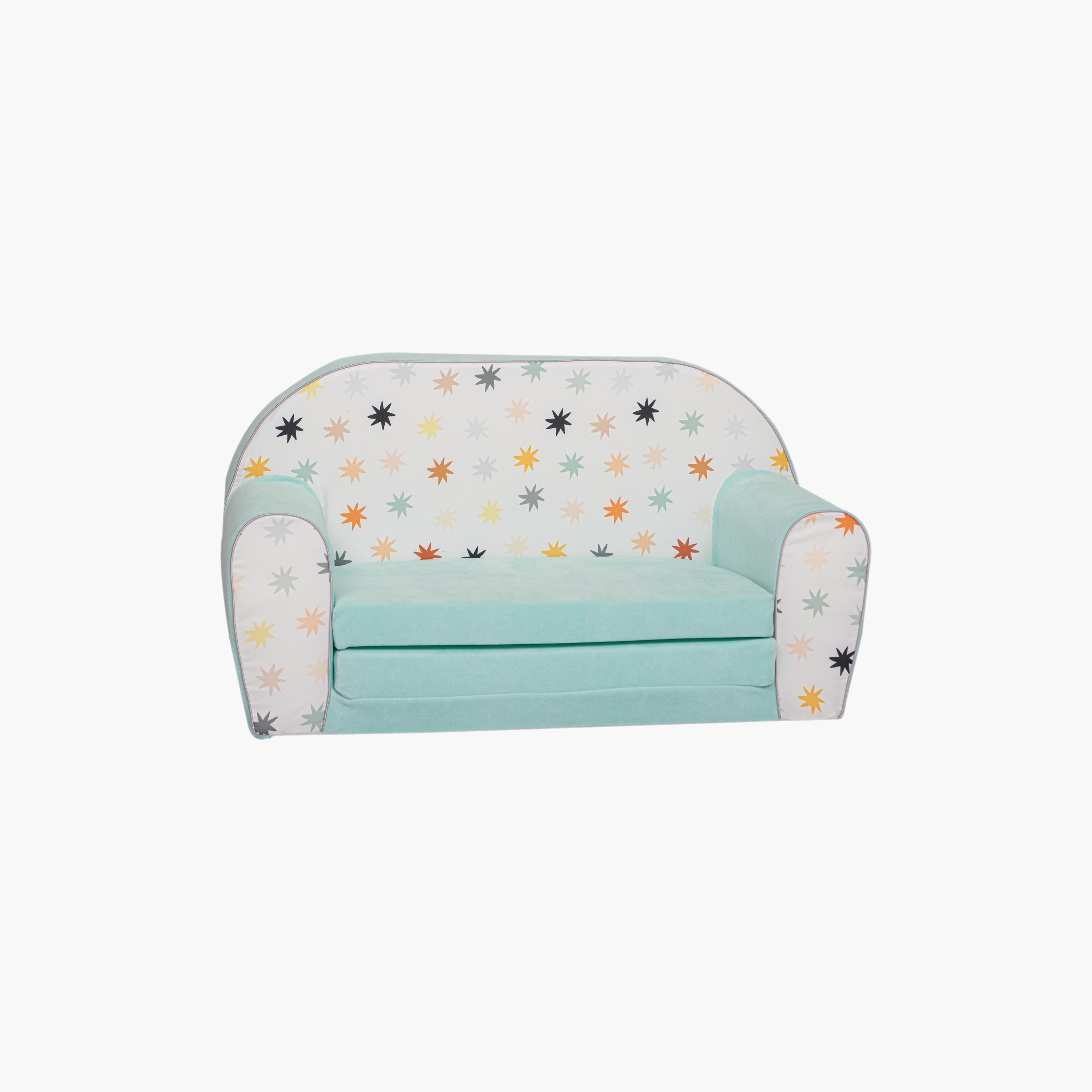 Delsit Stars Printed Sofa Cum Bed - Multicolour-baby-nursery-furniture-chairsandtables-image-1