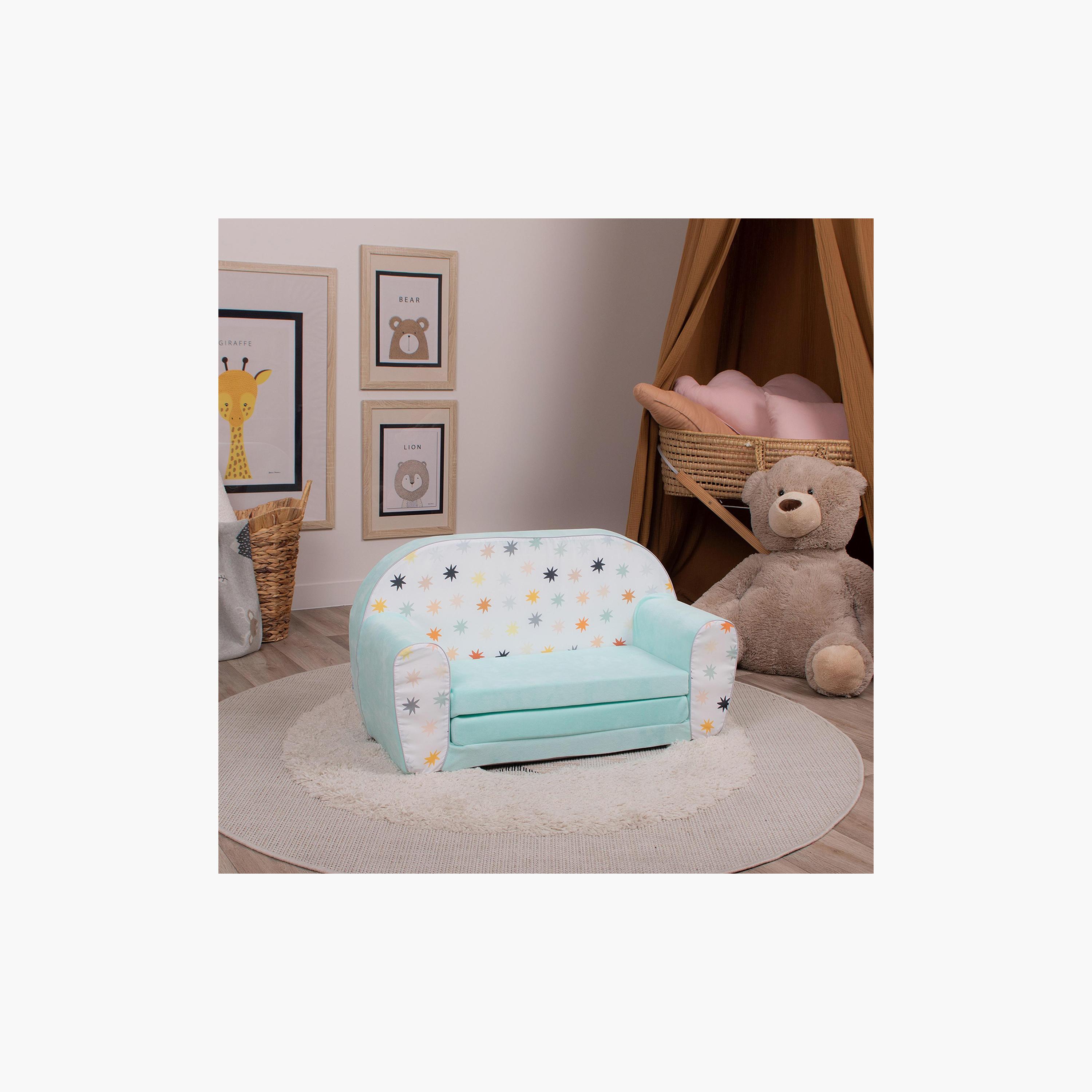 Delsit Stars Printed Sofa Cum Bed - Multicolour-baby-nursery-furniture-chairsandtables-image-2