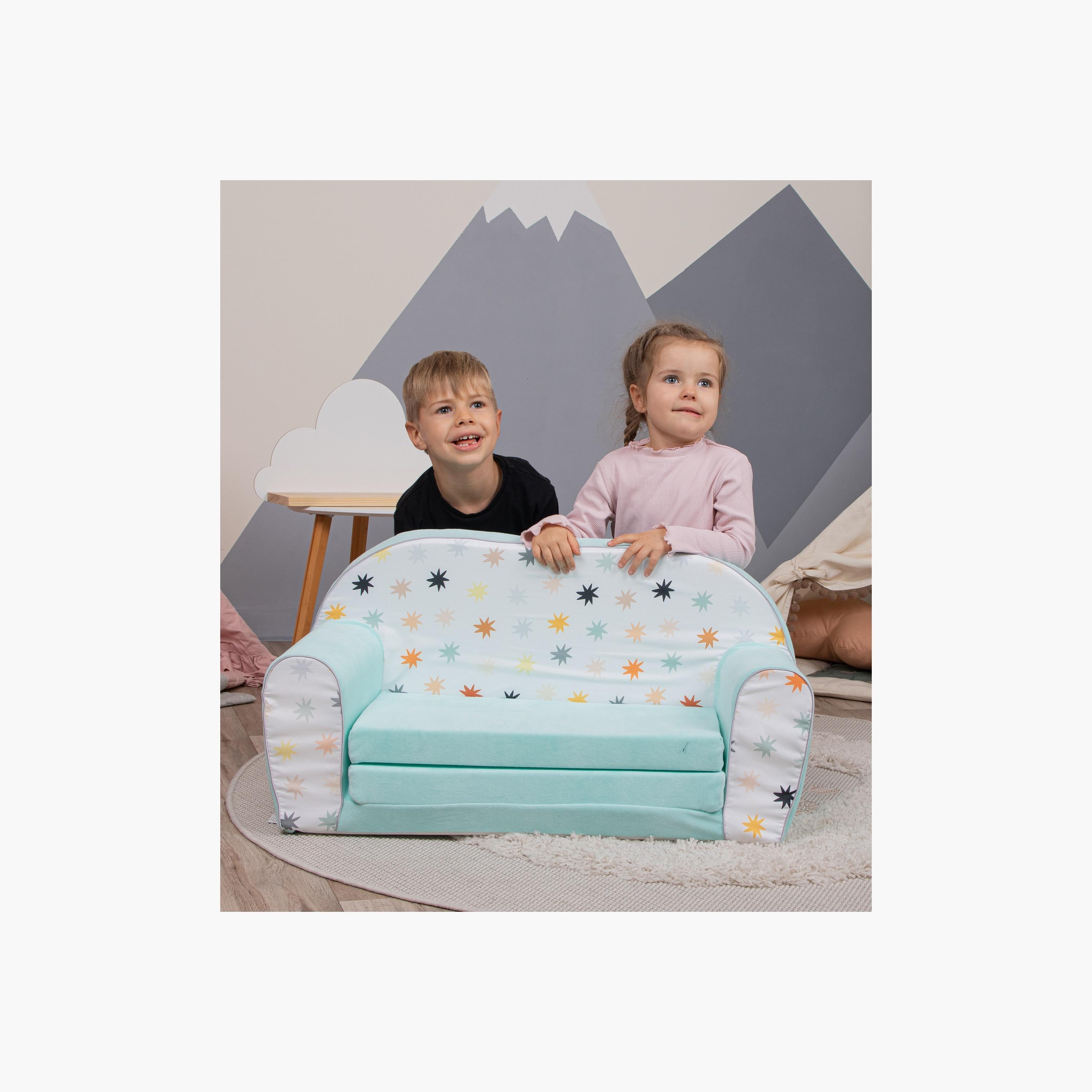 Delsit Stars Printed Sofa Cum Bed - Multicolour-baby-nursery-furniture-chairsandtables-image-5