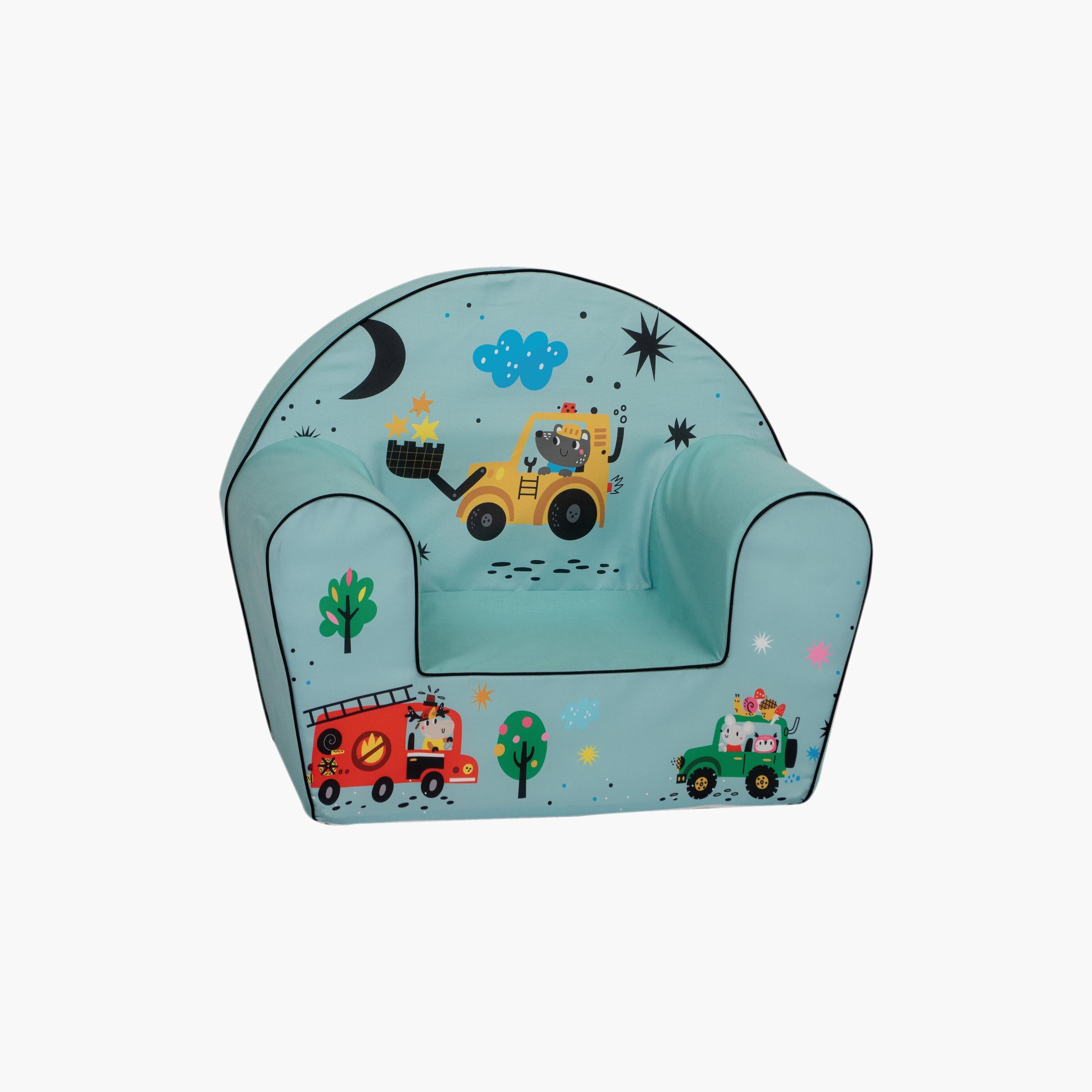 Delsit Printed Arm Chair - Night Excavator-baby-nursery-furniture-chairsandtables-image-1