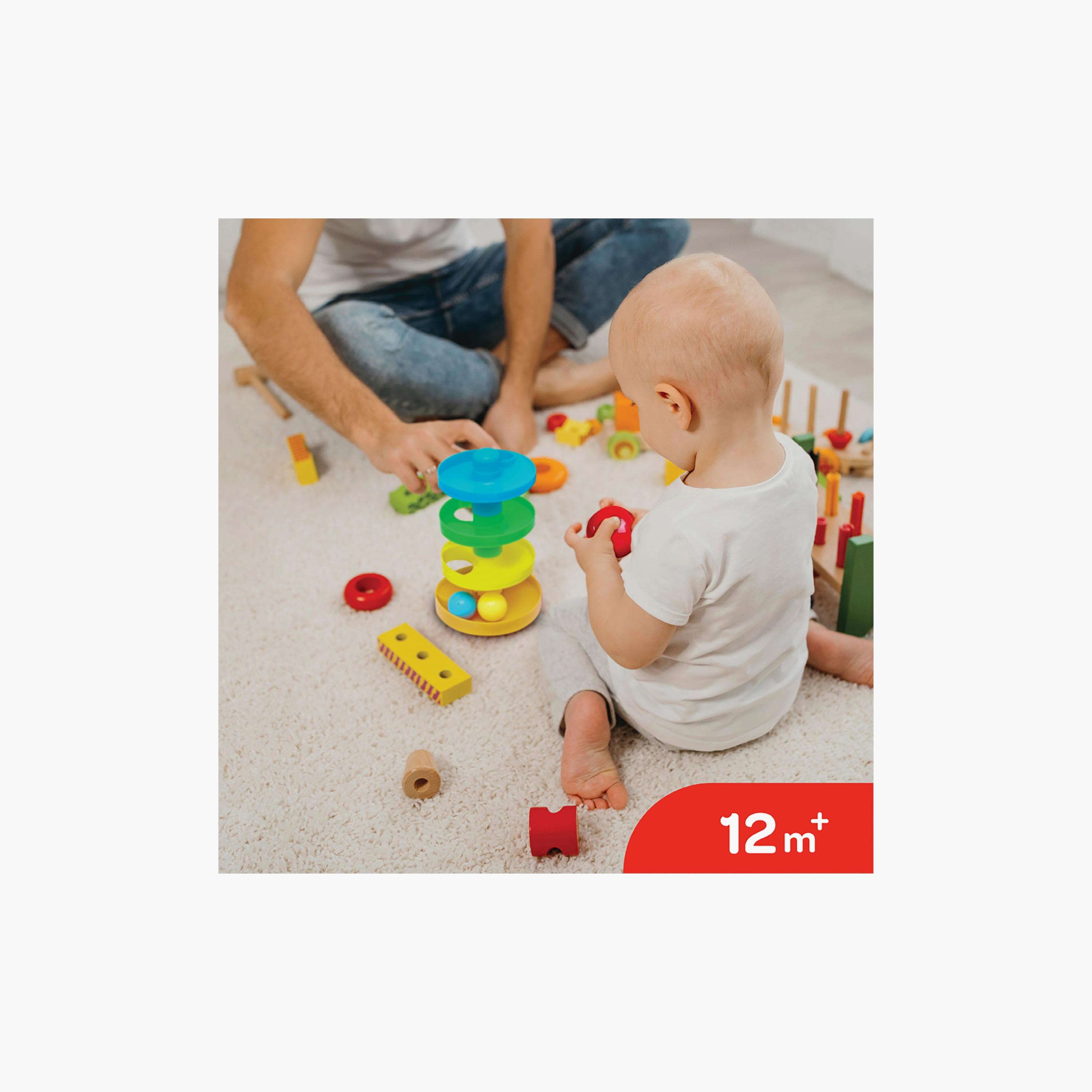 Moon Spiral Ball Ramp Tower - Ball Drop & Roll Activity Playsets, 12 Months+-toys-playfigures-actionplaysets-image-5