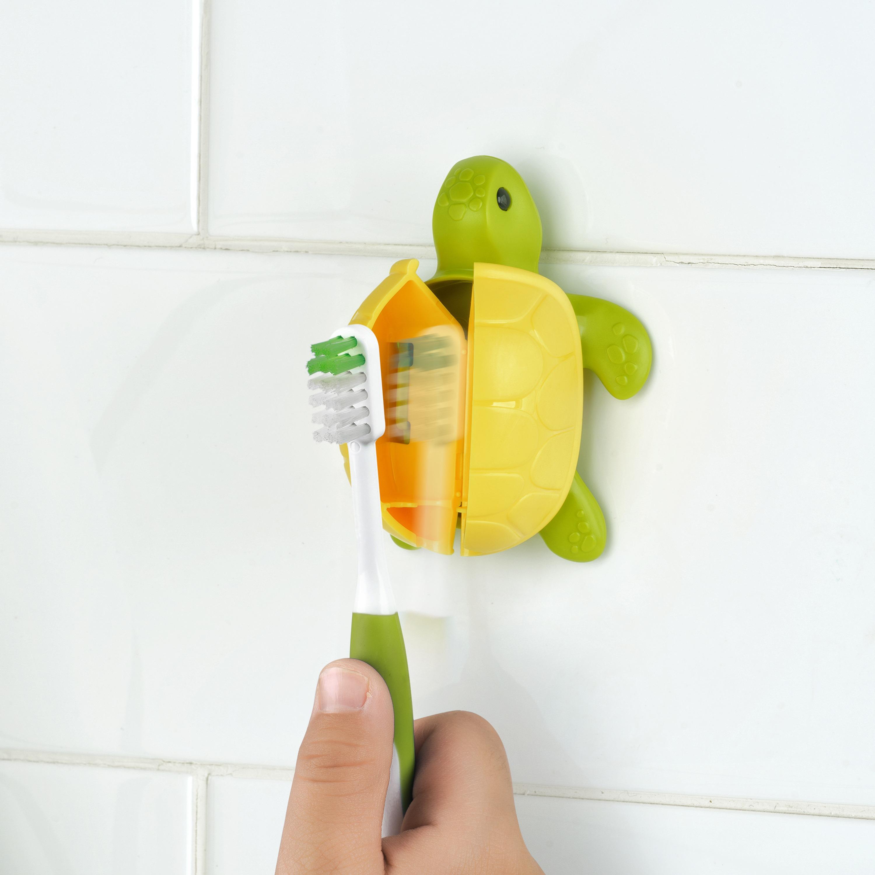 غطاء حامل فرشاة الأسنان قطعتين من فليبر، البطريق والسلحفاة-baby-bathandcare-oralcare-image-4