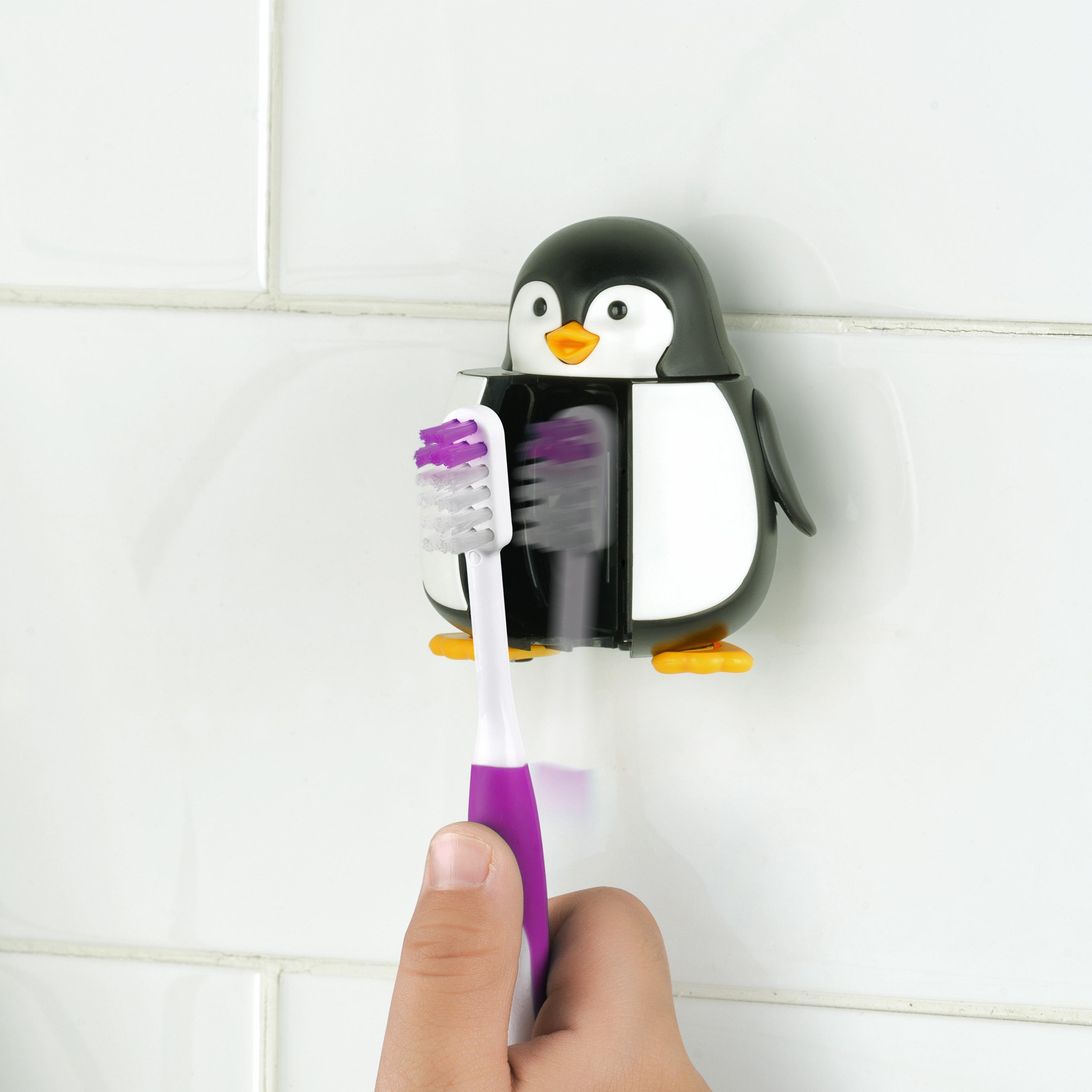 غطاء حامل فرشاة الأسنان قطعتين من فليبر، البطريق والسلحفاة-baby-bathandcare-oralcare-image-5