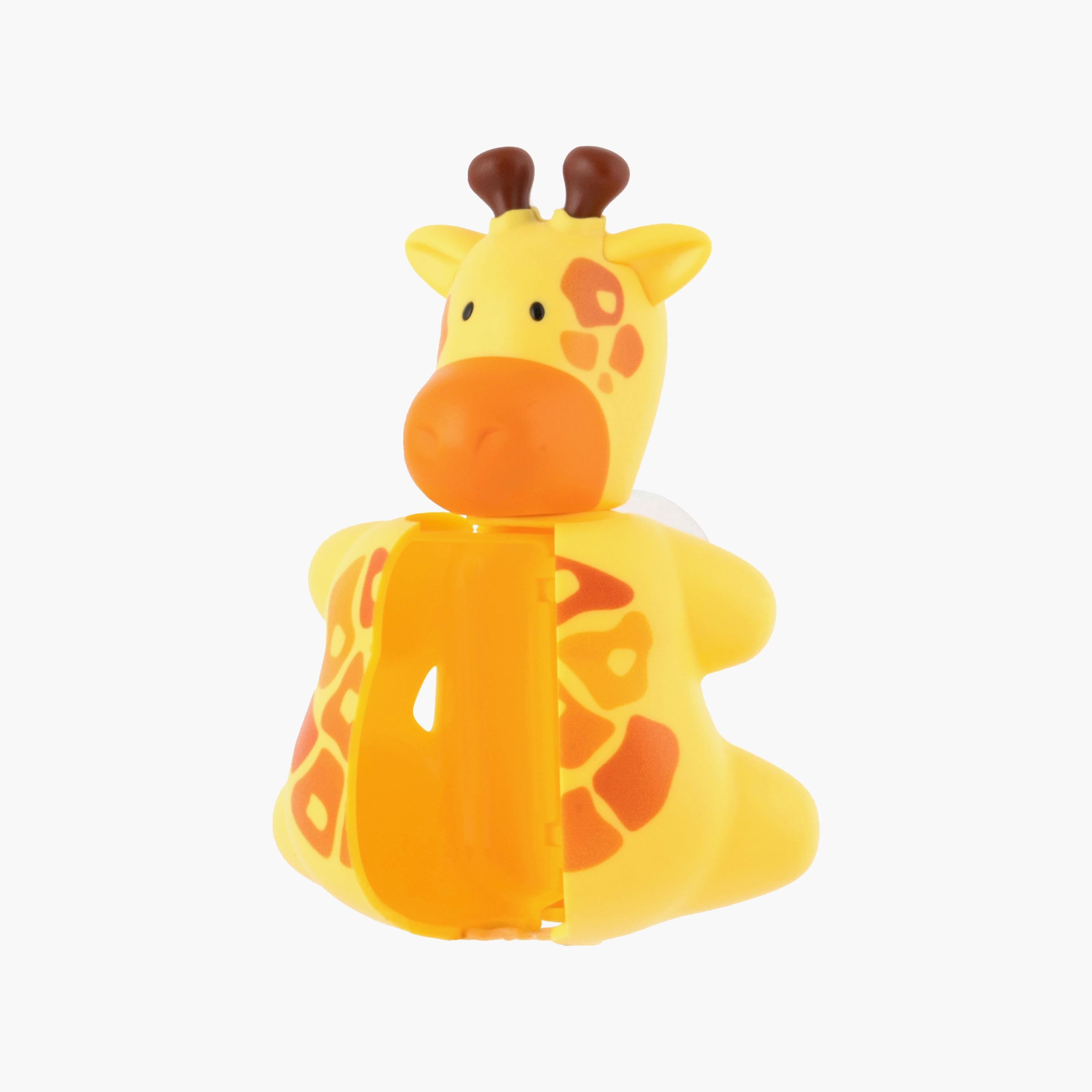 Flipper Toothbrush with Toothbrush Cover & Toothpaste Tube Squeezer, Giraffe & Pinki-baby-bathandcare-oralcare-image-2