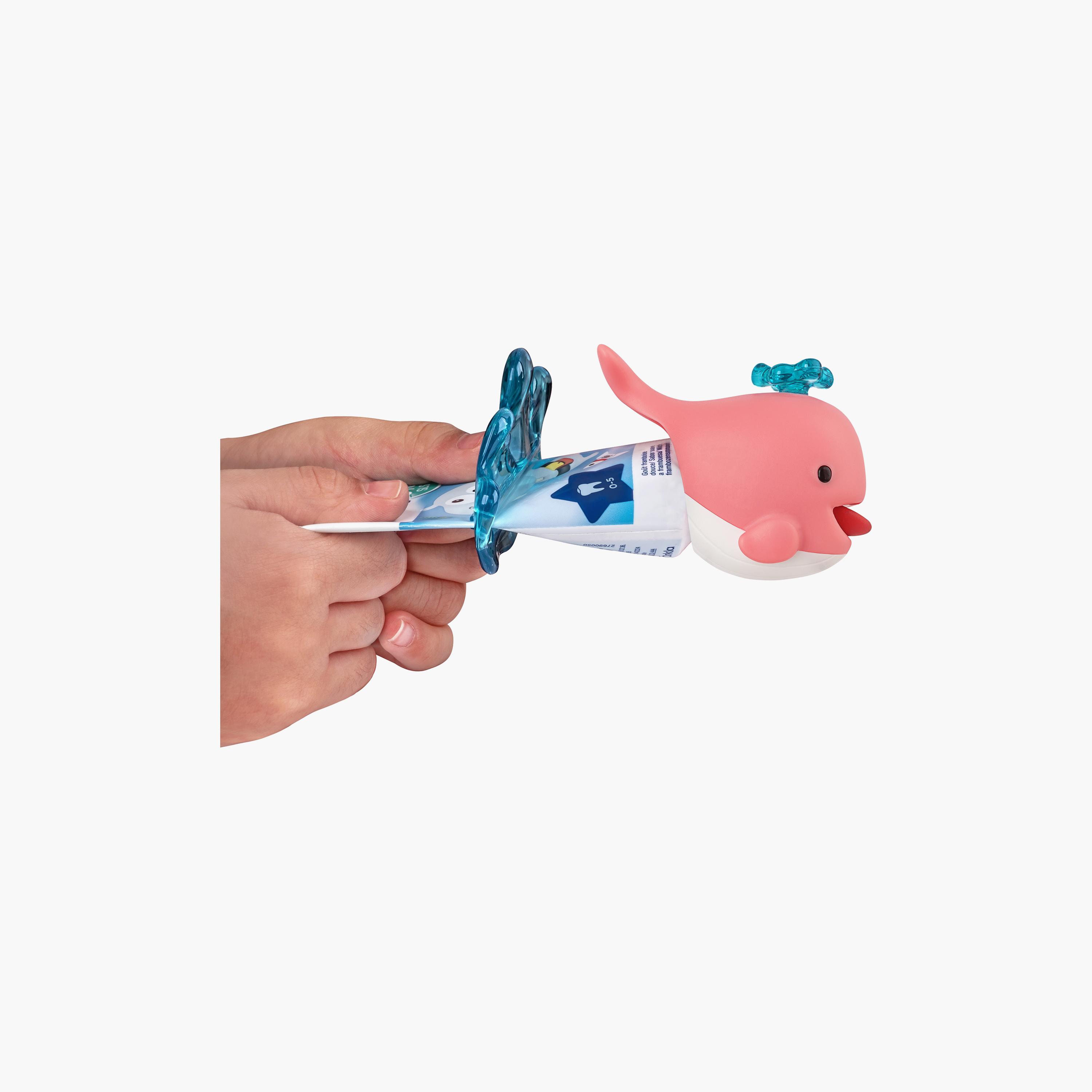 Flipper Toothbrush with Toothbrush Cover & Toothpaste Tube Squeezer, Giraffe & Pinki-baby-bathandcare-oralcare-image-4