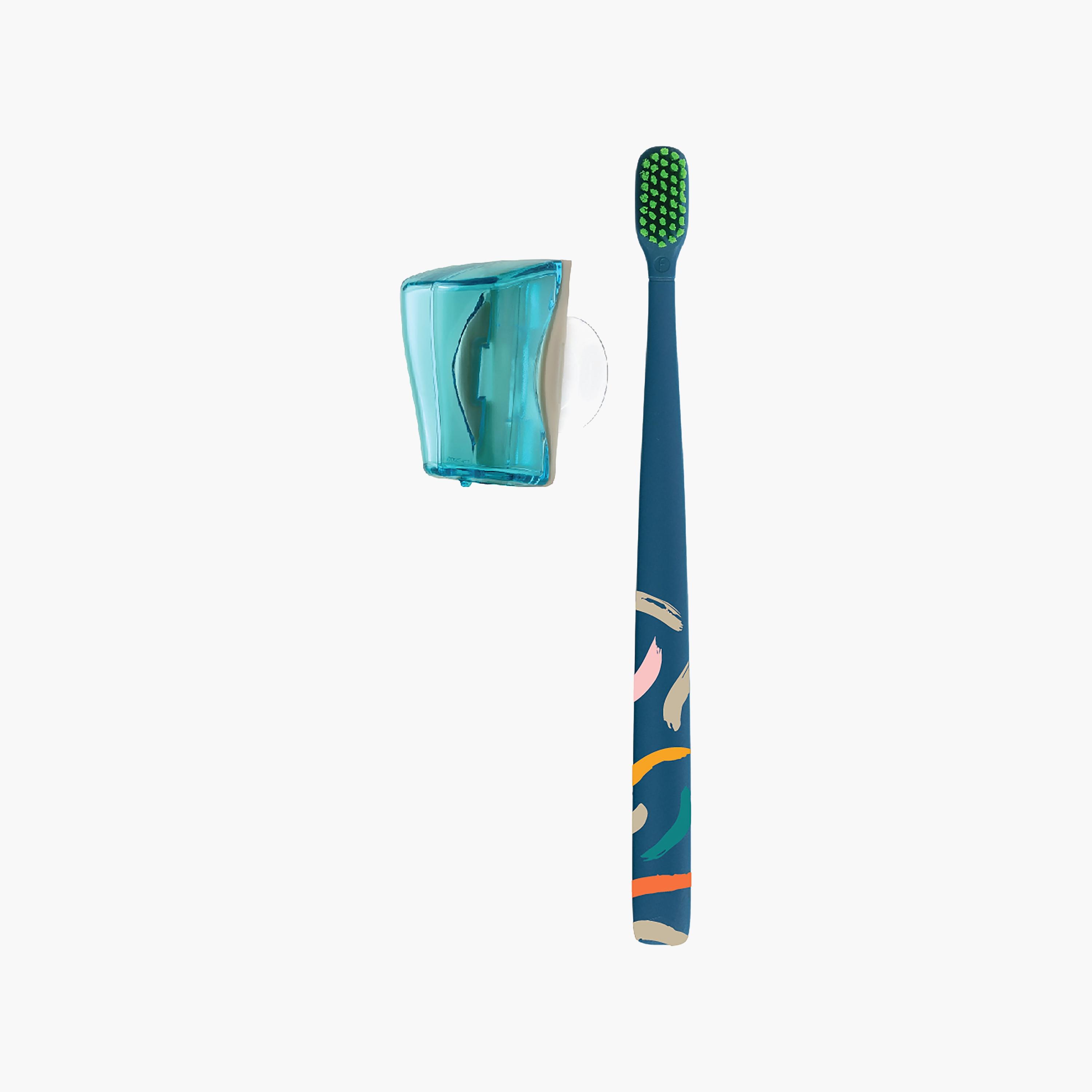 مجموعة فرشاة أسنان تويجو وغطاء قطعتين من فليبر، أزرق محيطي ودخان-baby-bathandcare-oralcare-image-2