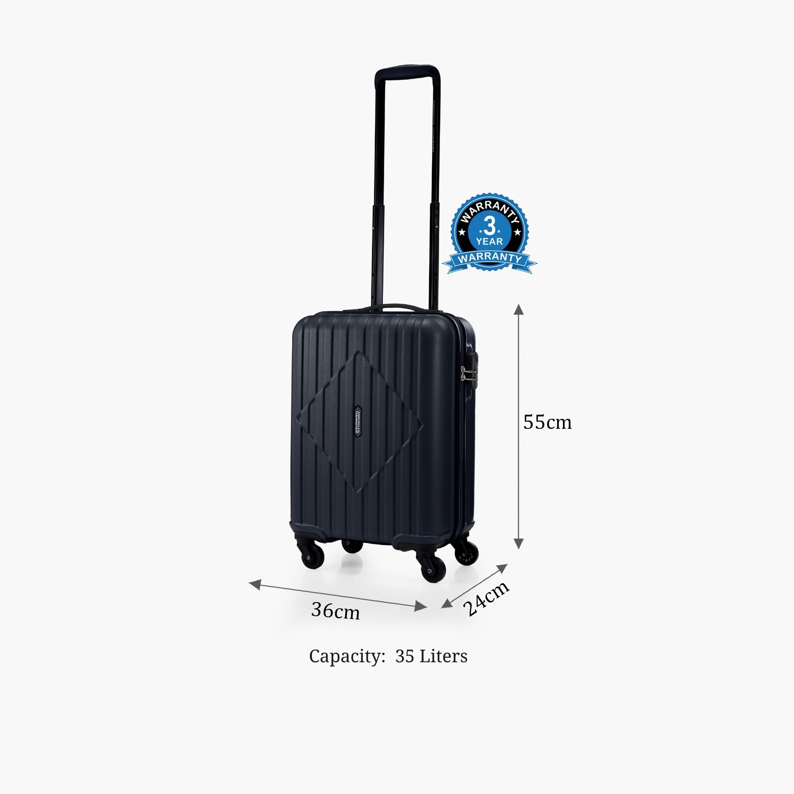 American Tourister Skytrac 55 CM Small Cabin ABS Hard Sided 4-Wheeler Spinner Luggage Trolley Bag with TSA Lock-travel-luggagesandbags-luggage-image-2