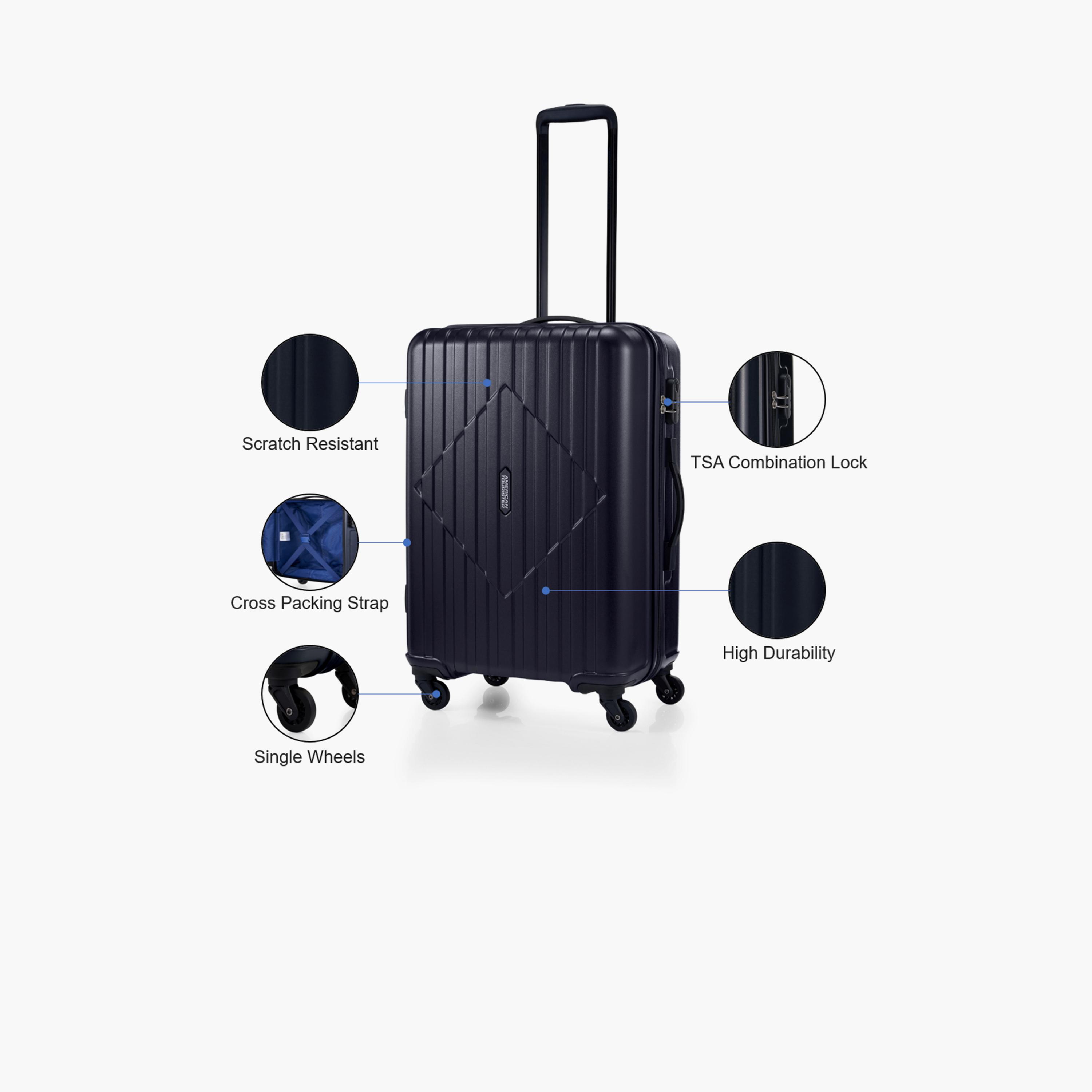 American Tourister Skytrac 68 CM Medium Check-in ABS Hard Sided 4-Wheeler Spinner Luggage Trolley Bag with TSA Lock-travel-luggagesandbags-luggage-image-4