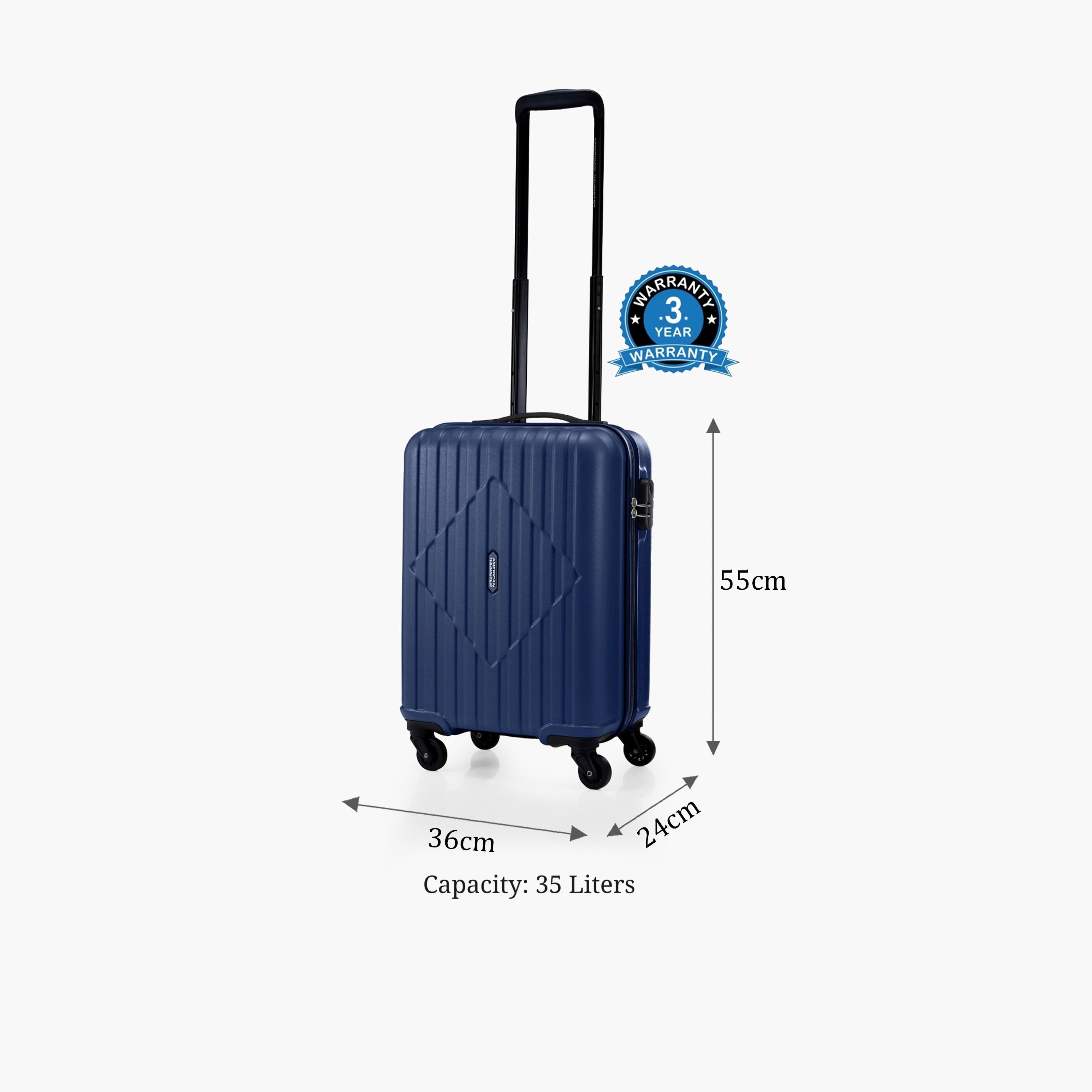American Tourister Skytrac 55 CM Small Cabin ABS Hard Sided 4-Wheeler Spinner Luggage Trolley Bag with TSA Lock-travel-luggagesandbags-luggage-image-2