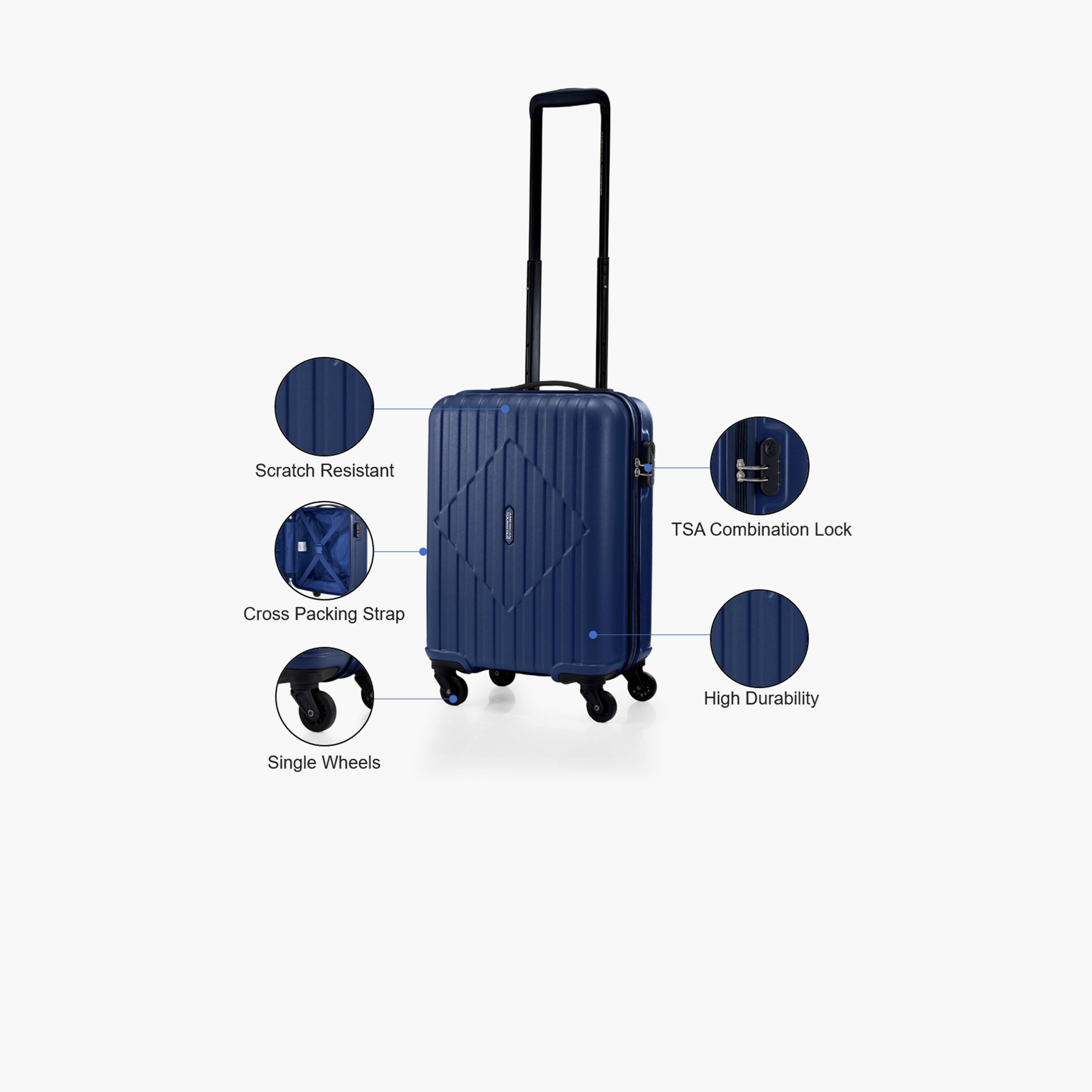 American Tourister Skytrac 55 CM Small Cabin ABS Hard Sided 4-Wheeler Spinner Luggage Trolley Bag with TSA Lock-travel-luggagesandbags-luggage-image-3
