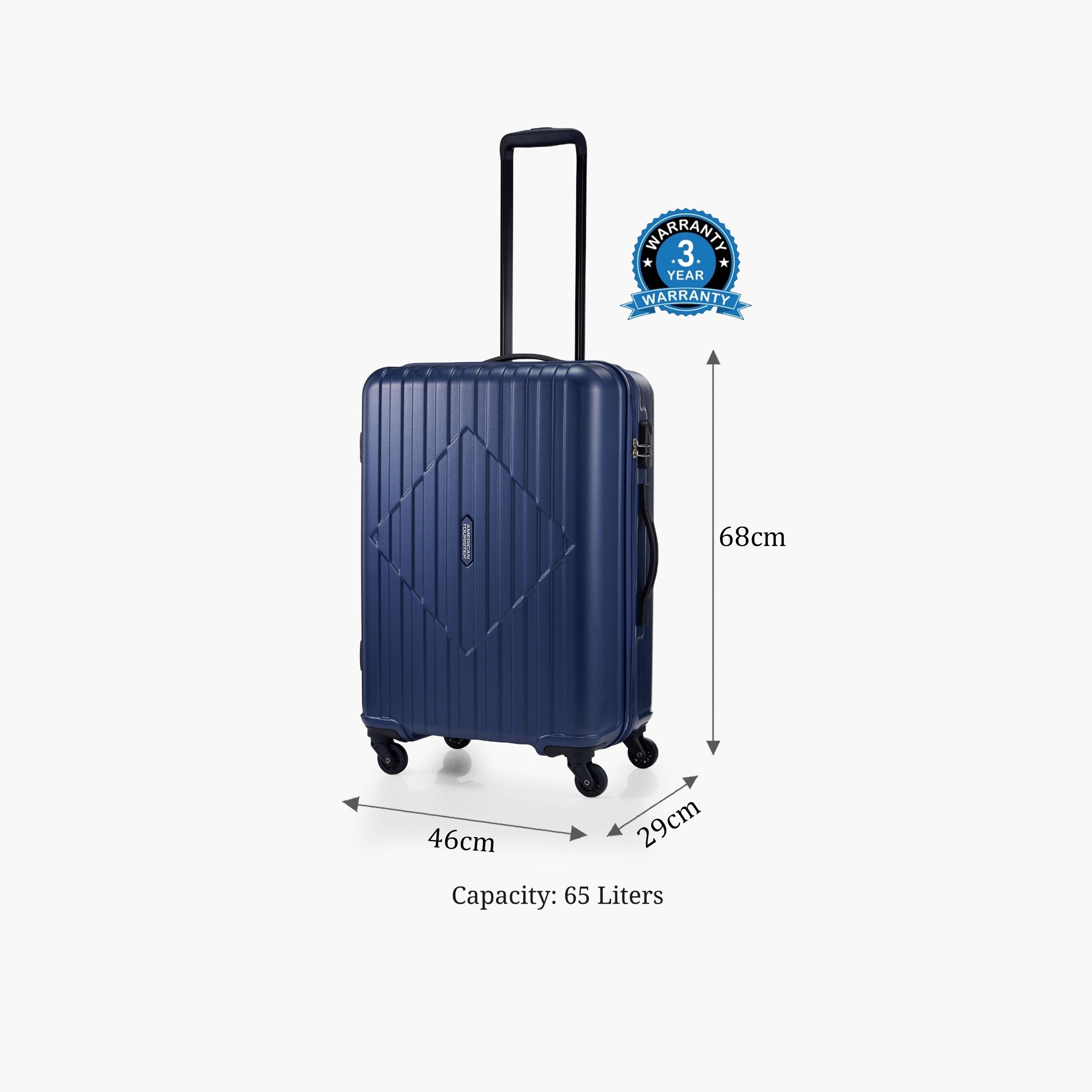 American Tourister Skytrac 68 CM Medium Check-in ABS Hard Sided 4-Wheeler Spinner Luggage Trolley Bag with TSA Lock-travel-luggagesandbags-luggage-image-2